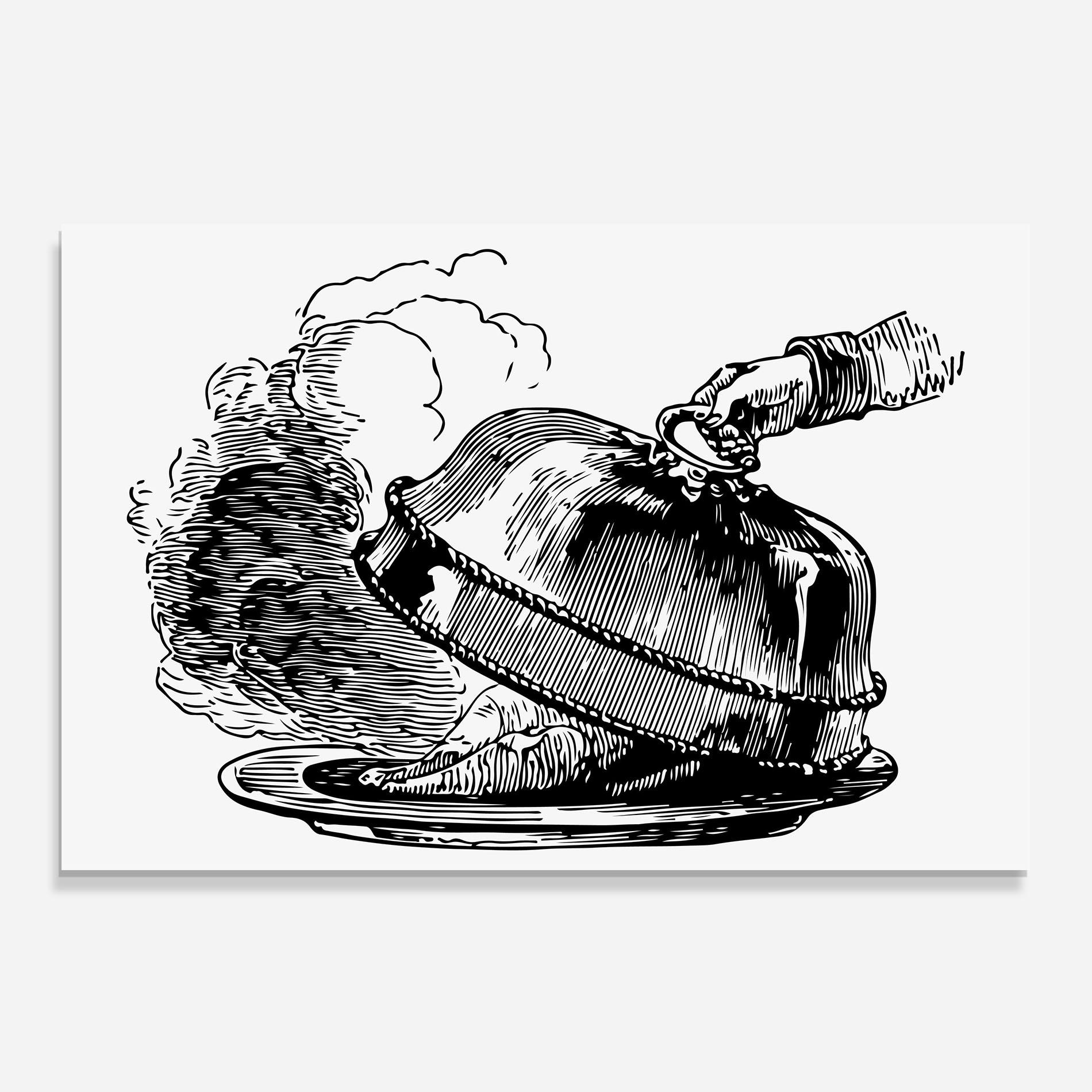 Küchenrückwand Glas Hot Food mockup 0