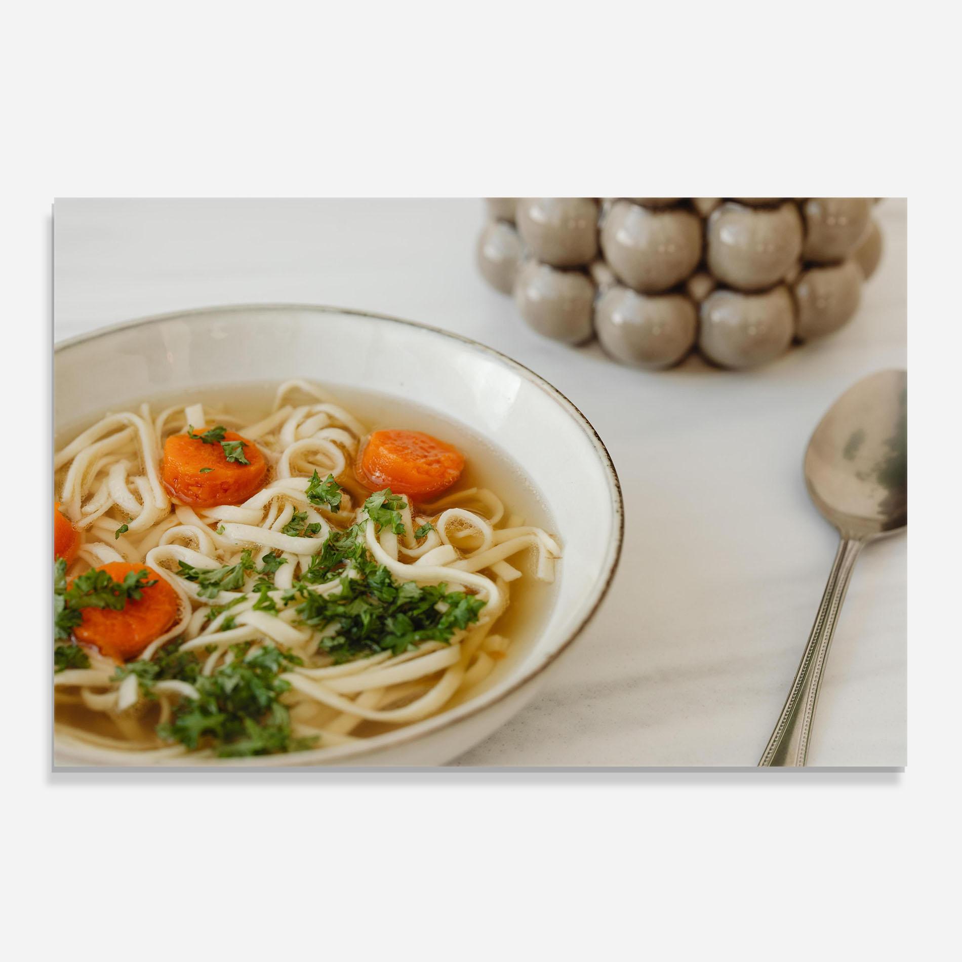 Küchenrückwand Glas Soup mockup 0