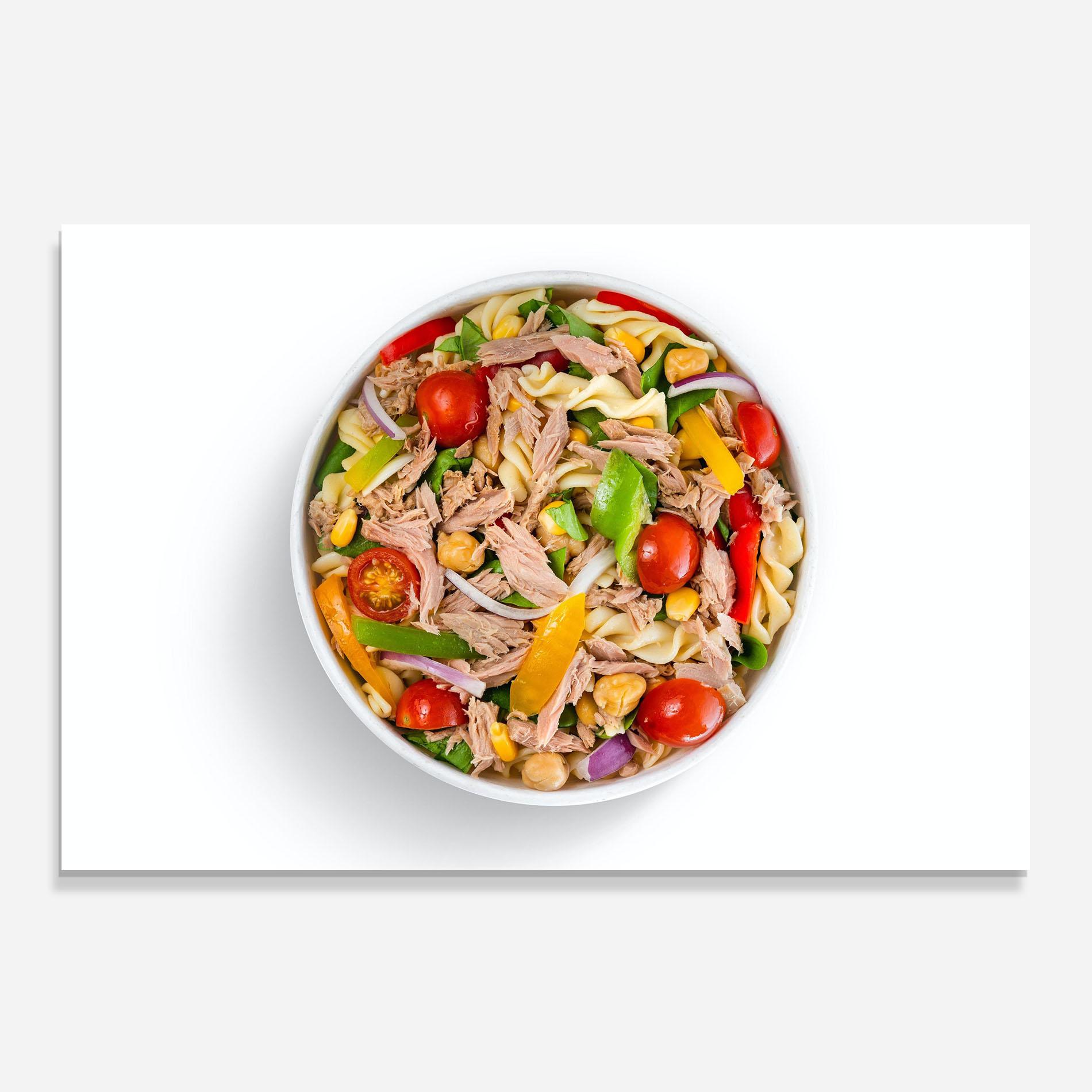 Küchenrückwand Glas Tuna Salad mockup 0