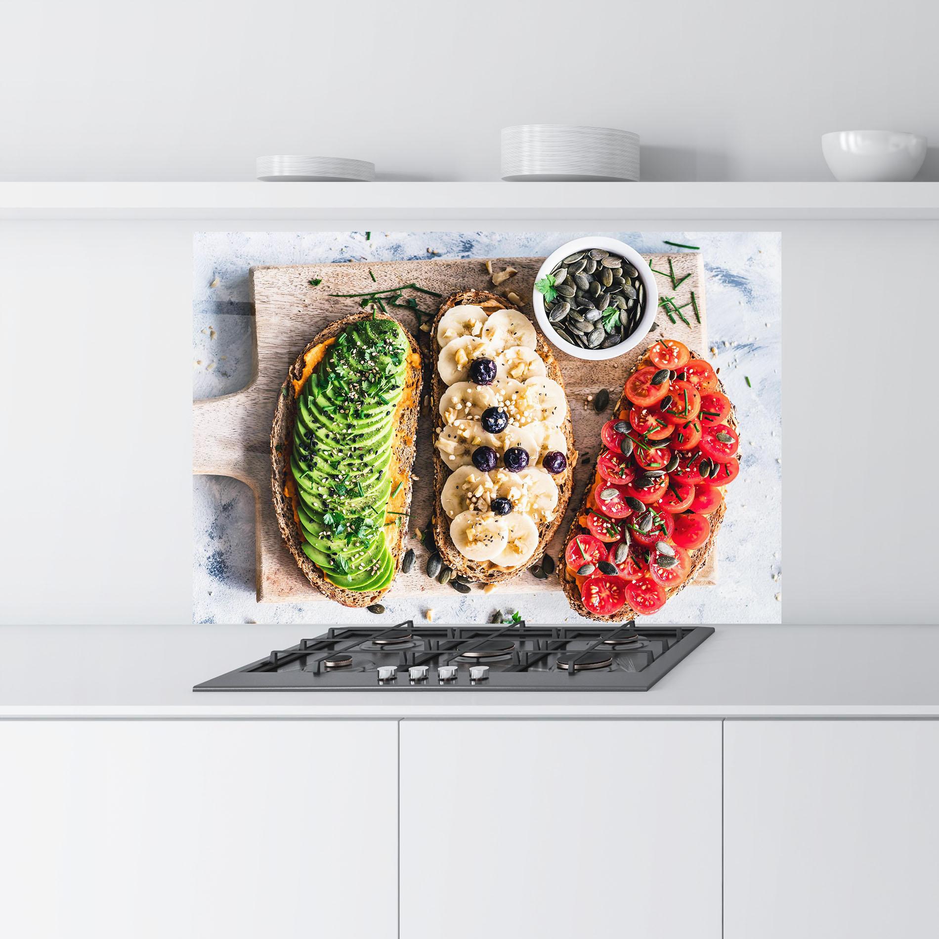 Küchenrückwand Glas Breakfast mockup 9