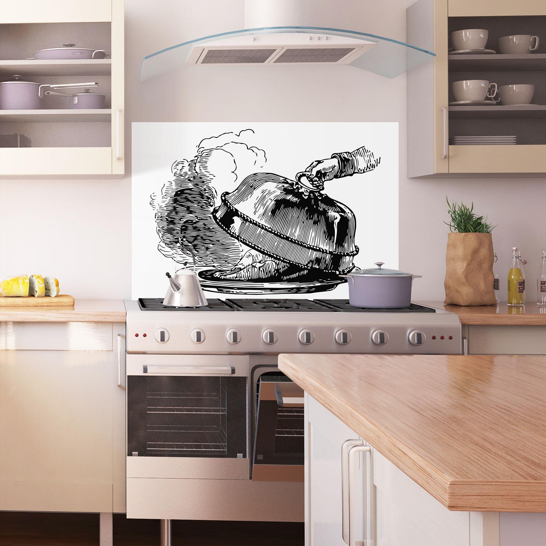 Küchenrückwand Glas Hot Food mockup 1