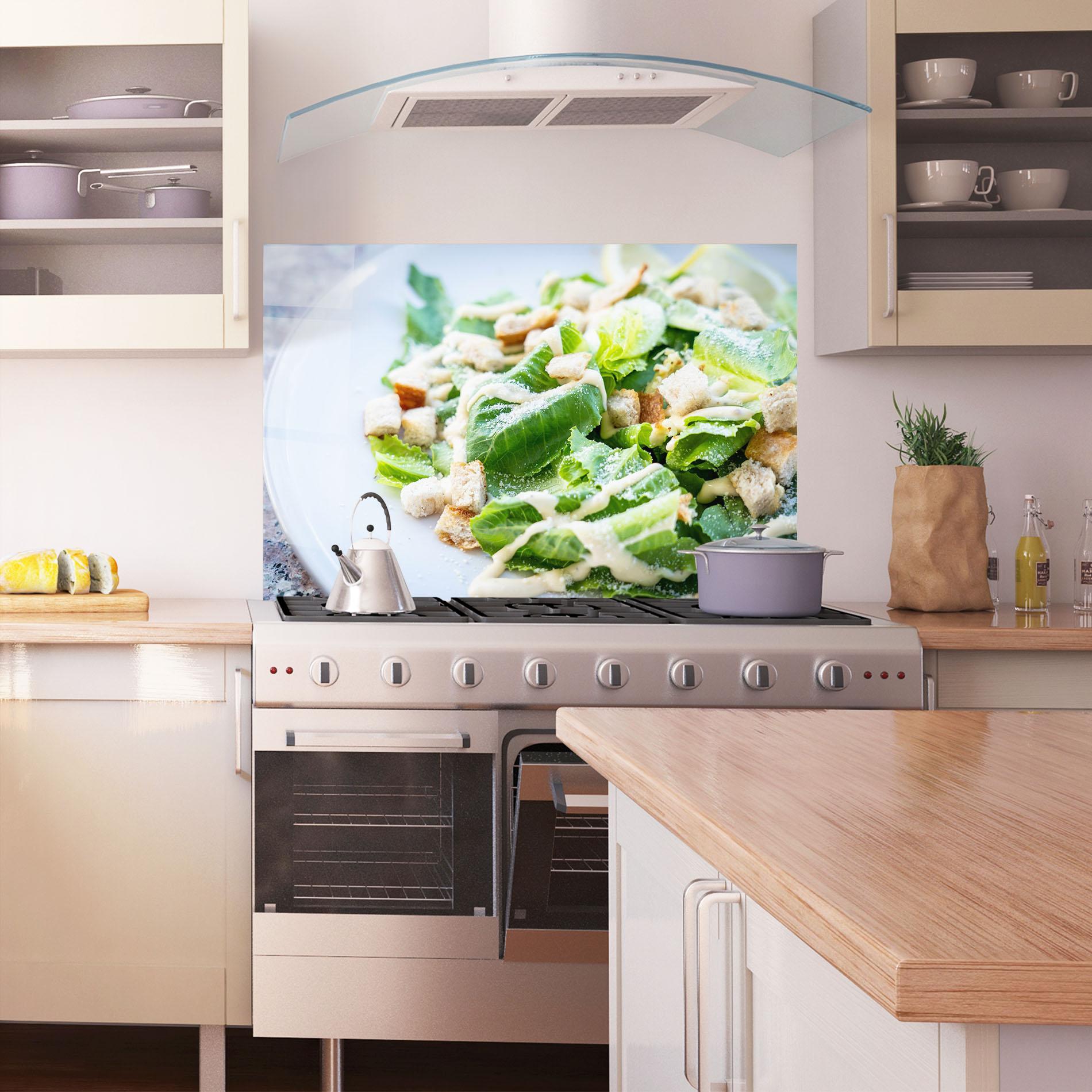 Küchenrückwand Glas Salad mockup 1