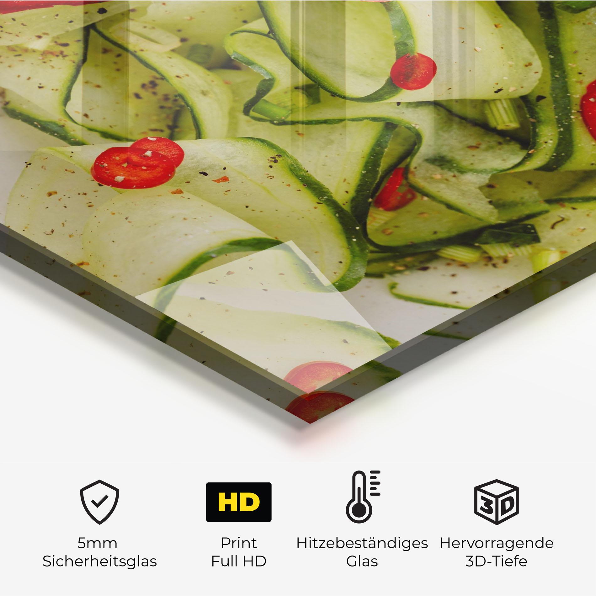 Küchenrückwand Glas Cucumber Food mockup 2