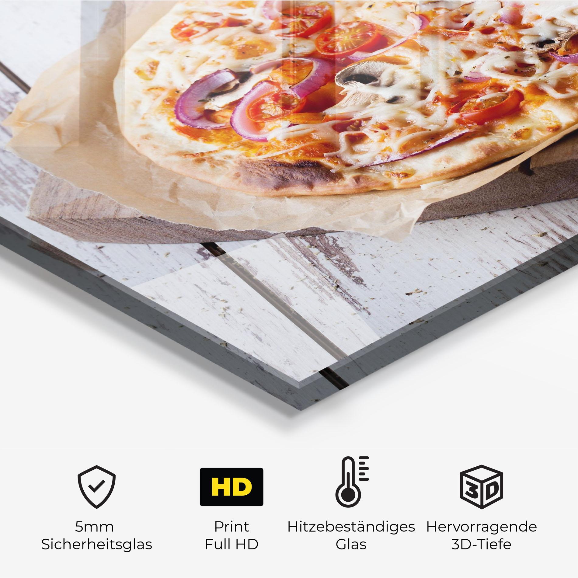 Küchenrückwand Glas Pizza mockup 2