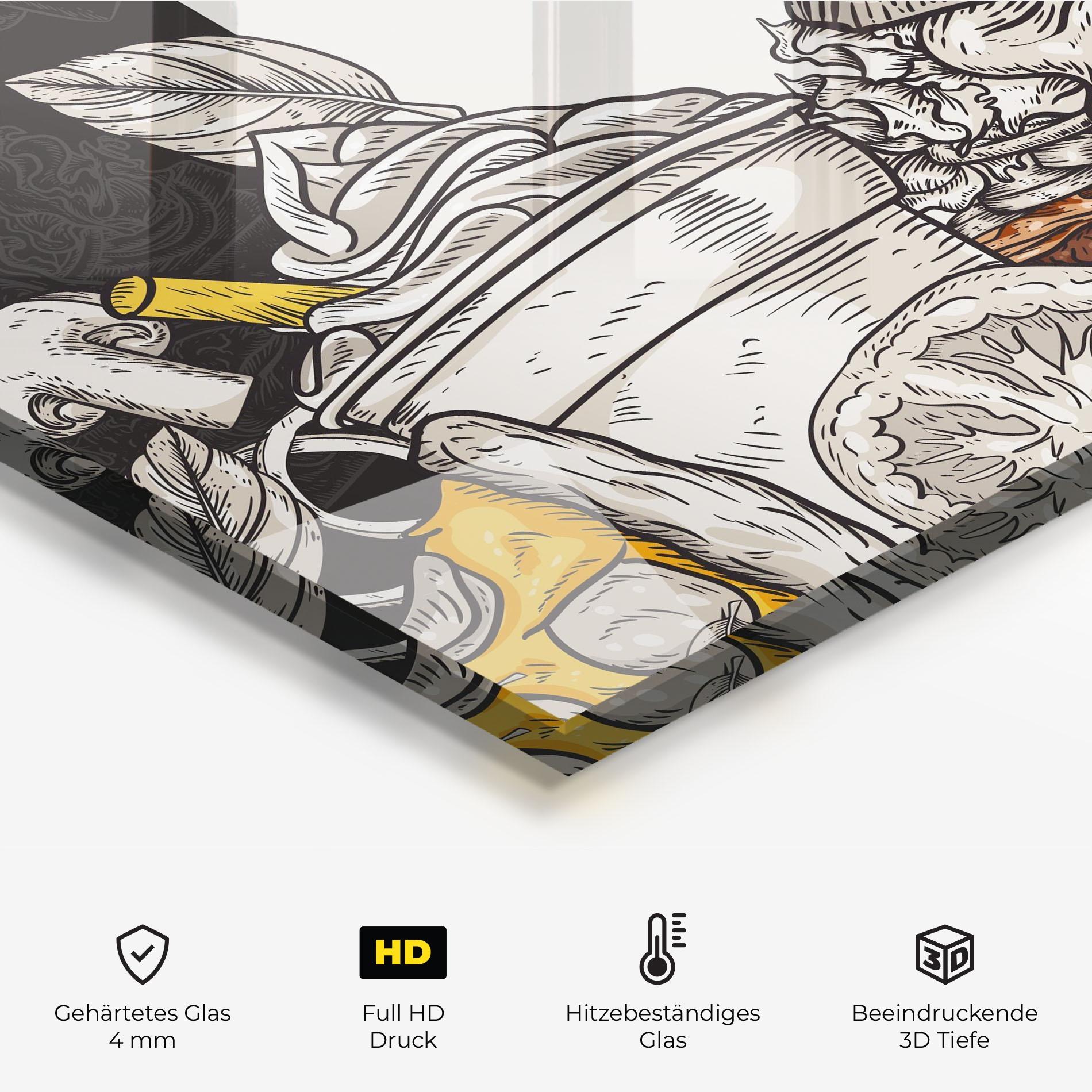 Küchenrückwand Glas Fast Food mockup 2