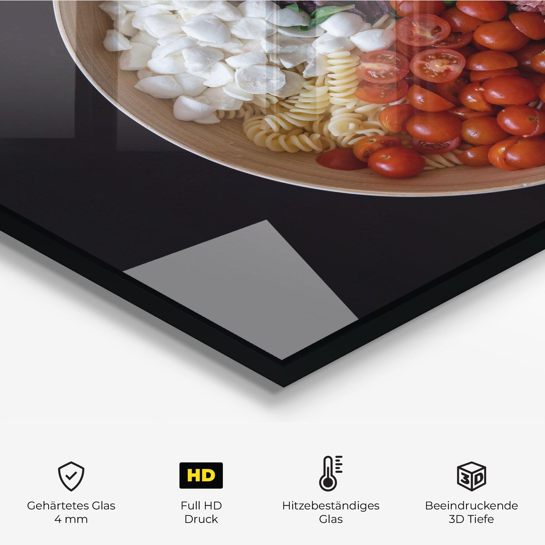 Küchenrückwand Glas Mozzarella Salad mockup 2