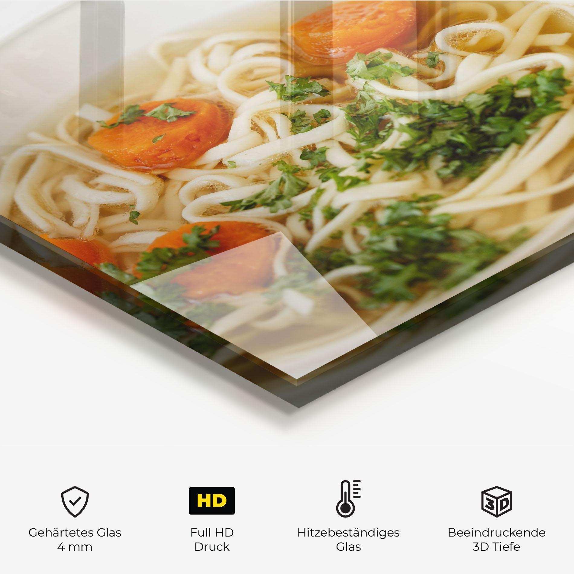 Küchenrückwand Glas Soup mockup 2