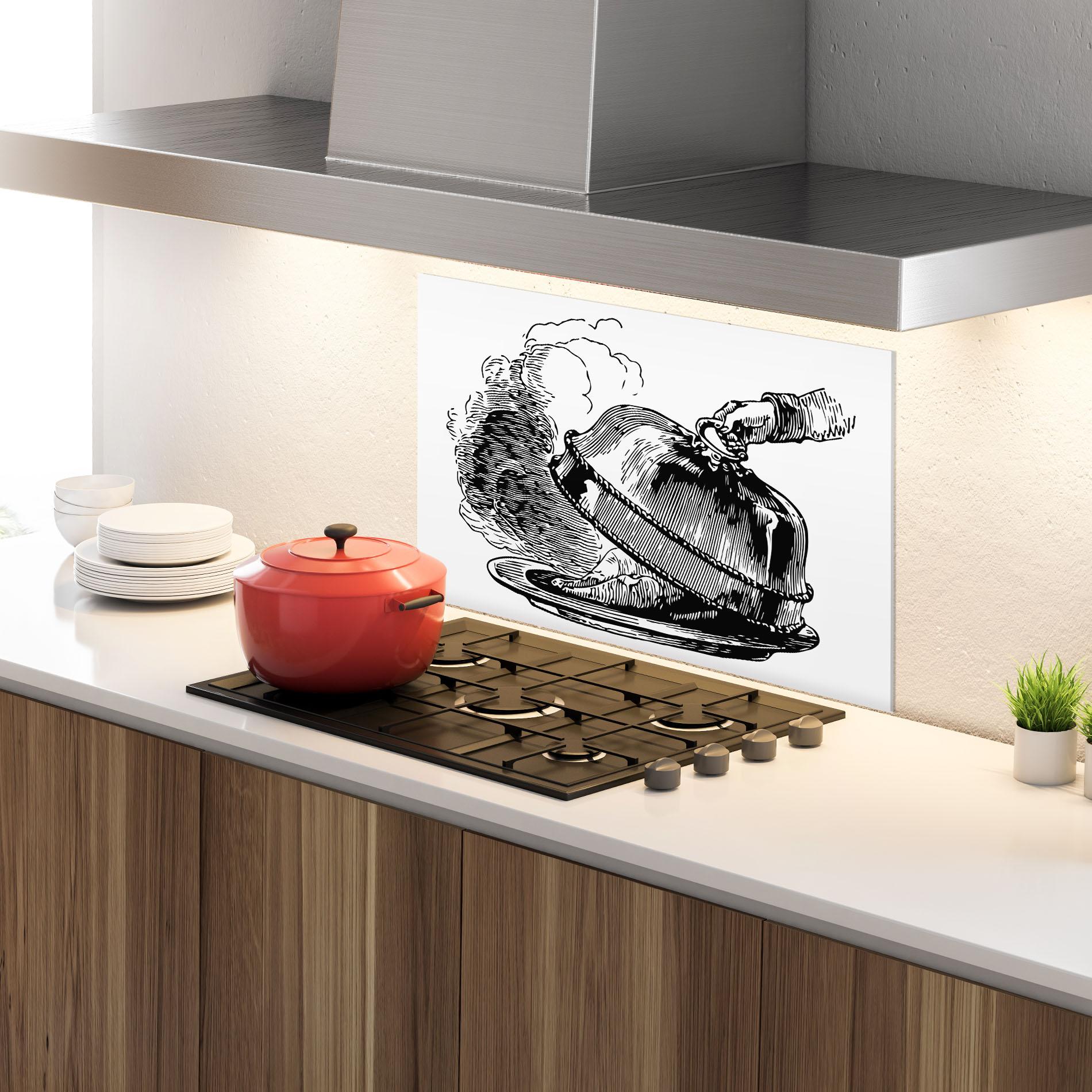 Küchenrückwand Glas Hot Food mockup 4