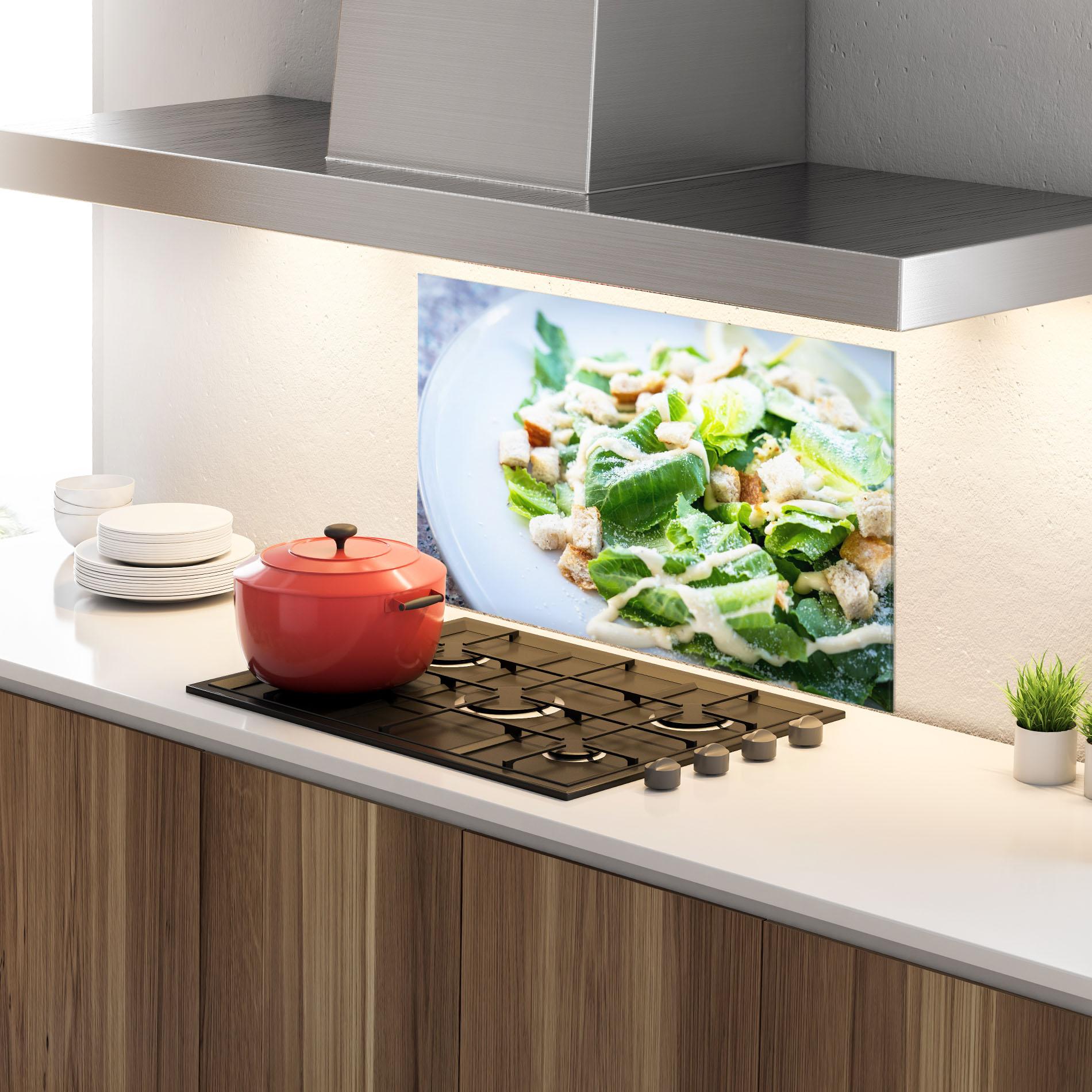 Küchenrückwand Glas Salad mockup 4