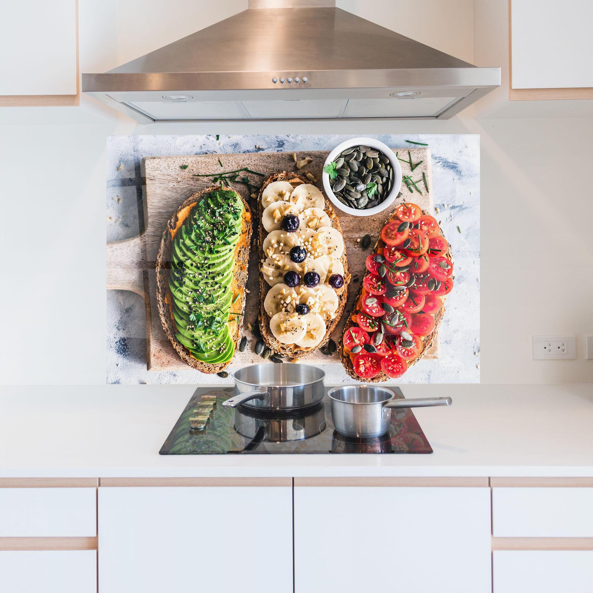 Küchenrückwand Glas Breakfast mockup 5