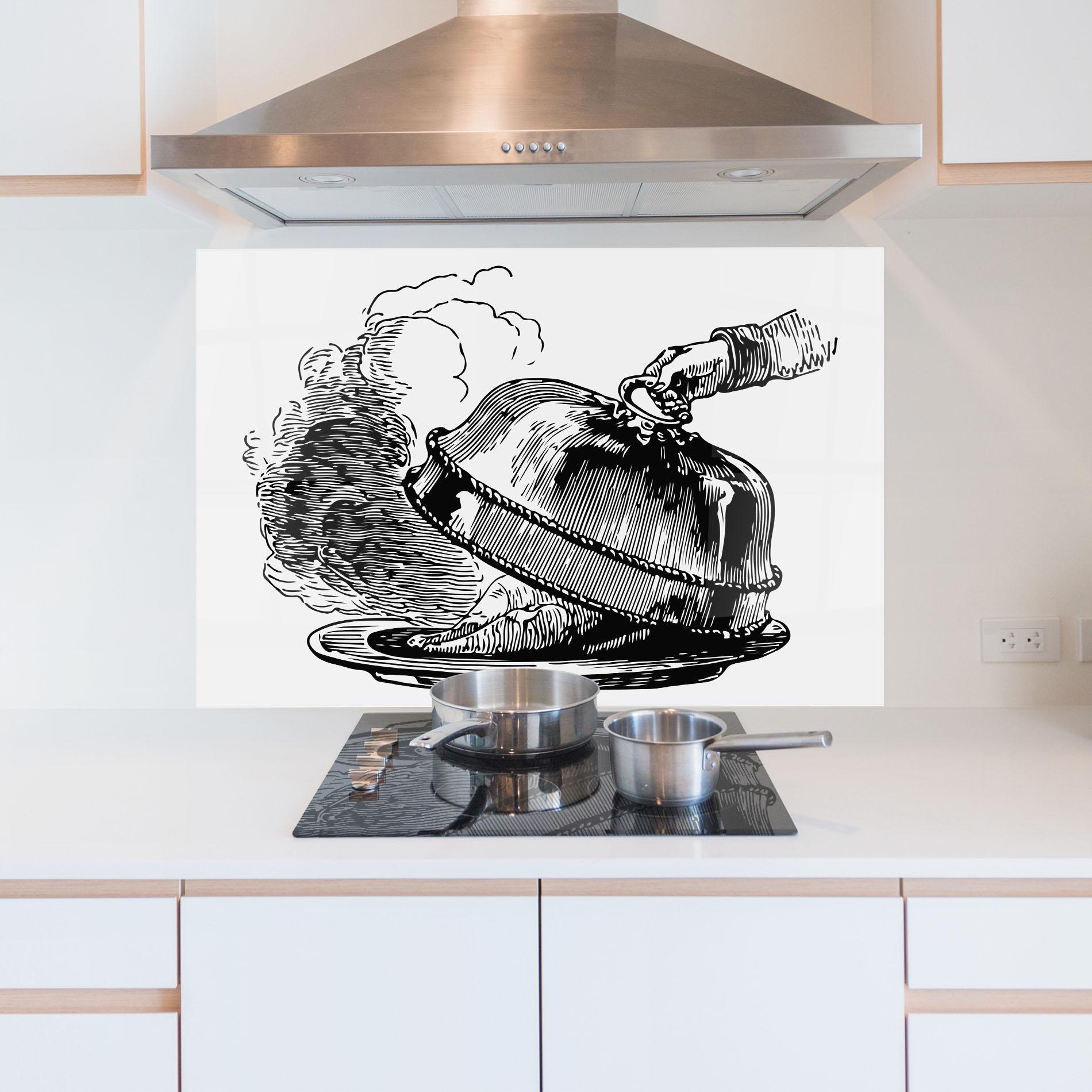 Küchenrückwand Glas Hot Food mockup 5