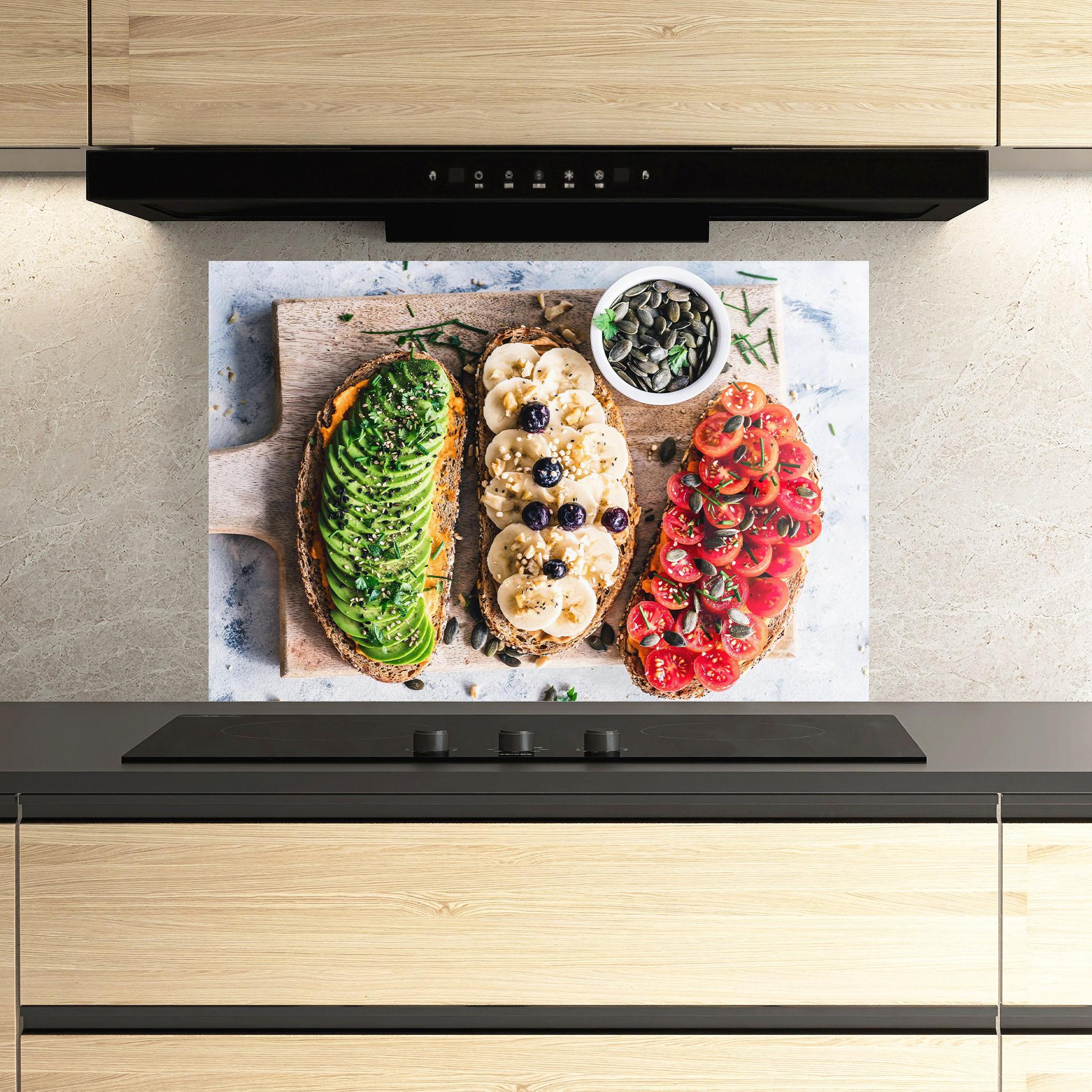 Küchenrückwand Glas Breakfast mockup 3