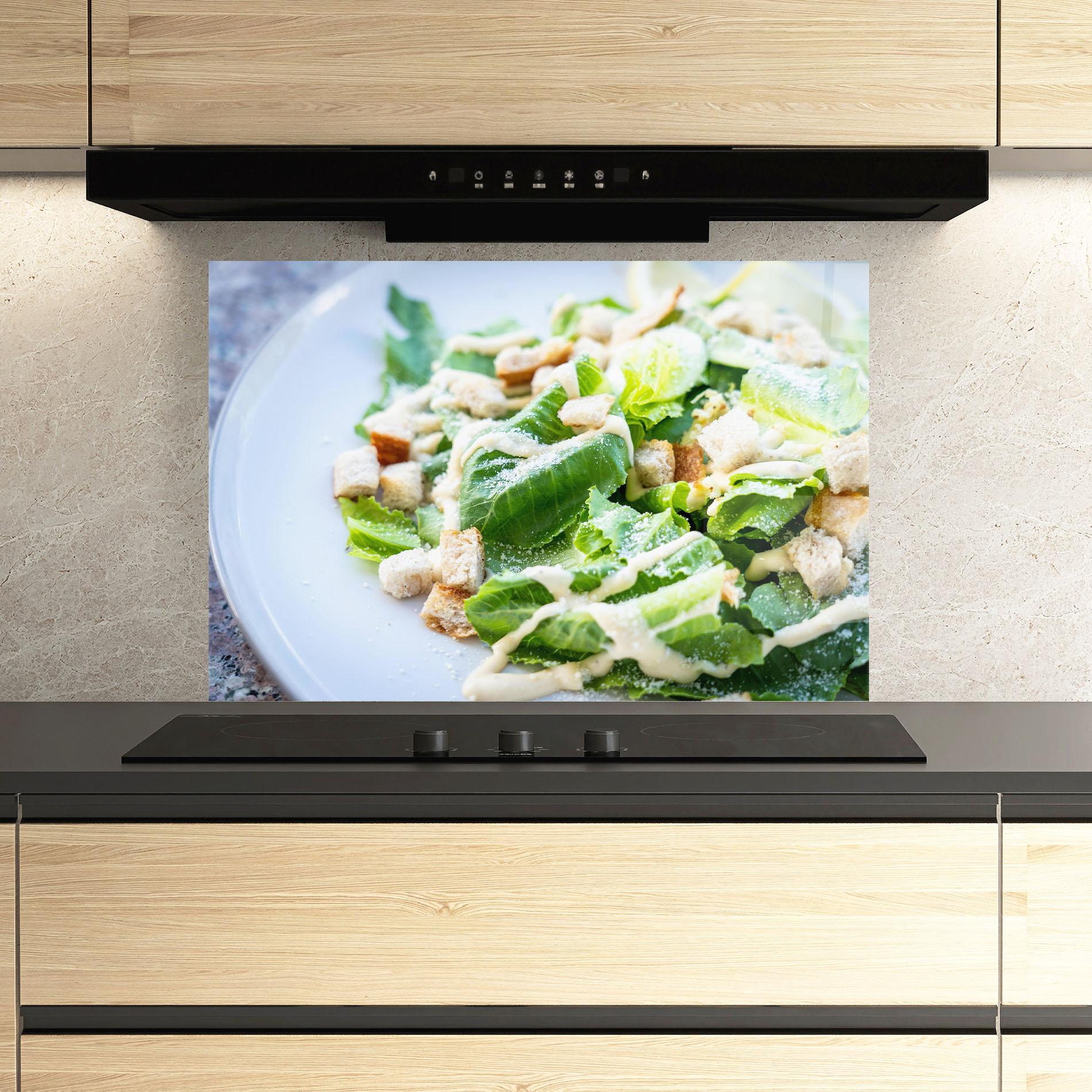 Küchenrückwand Glas Salad mockup 3