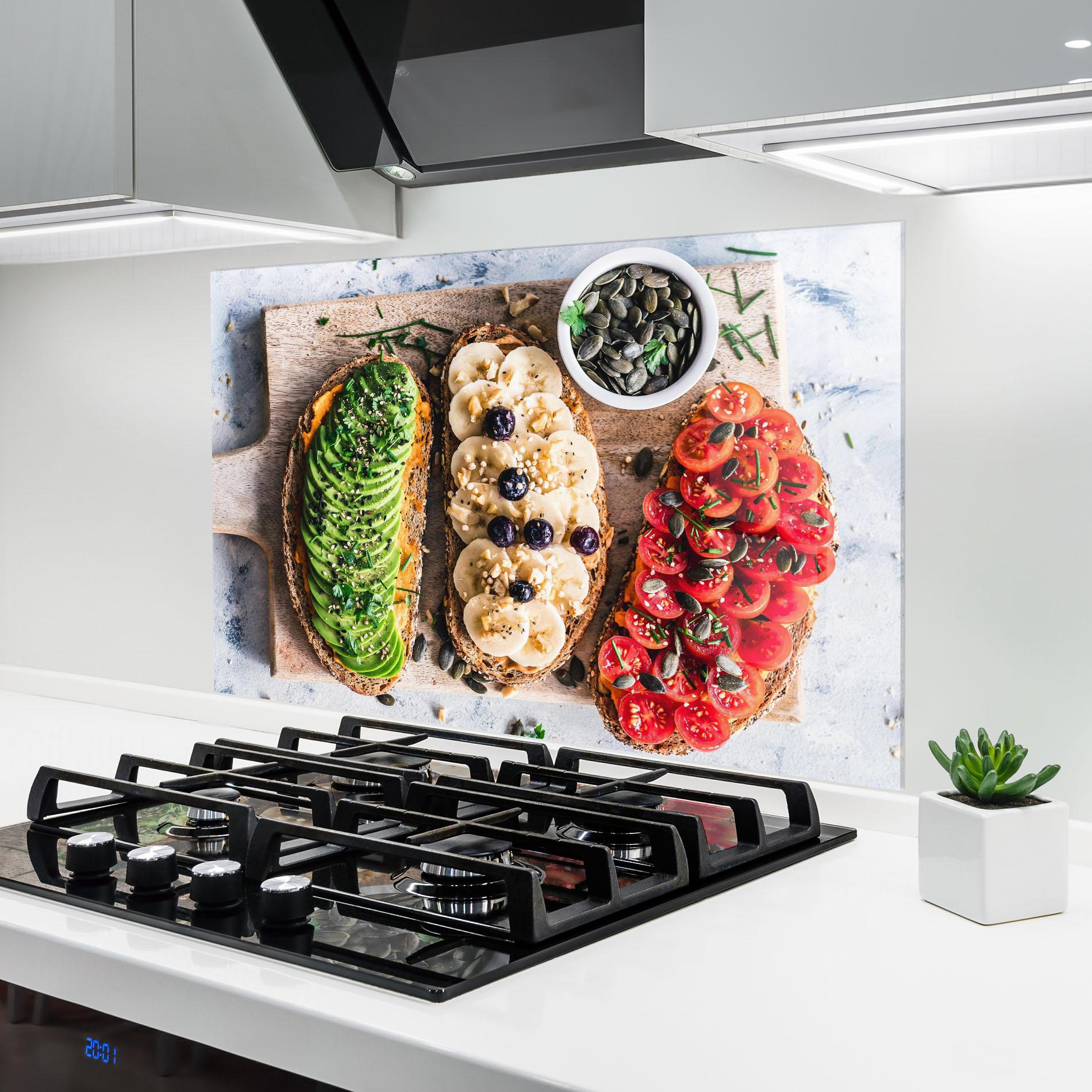 Küchenrückwand Glas Breakfast mockup 6