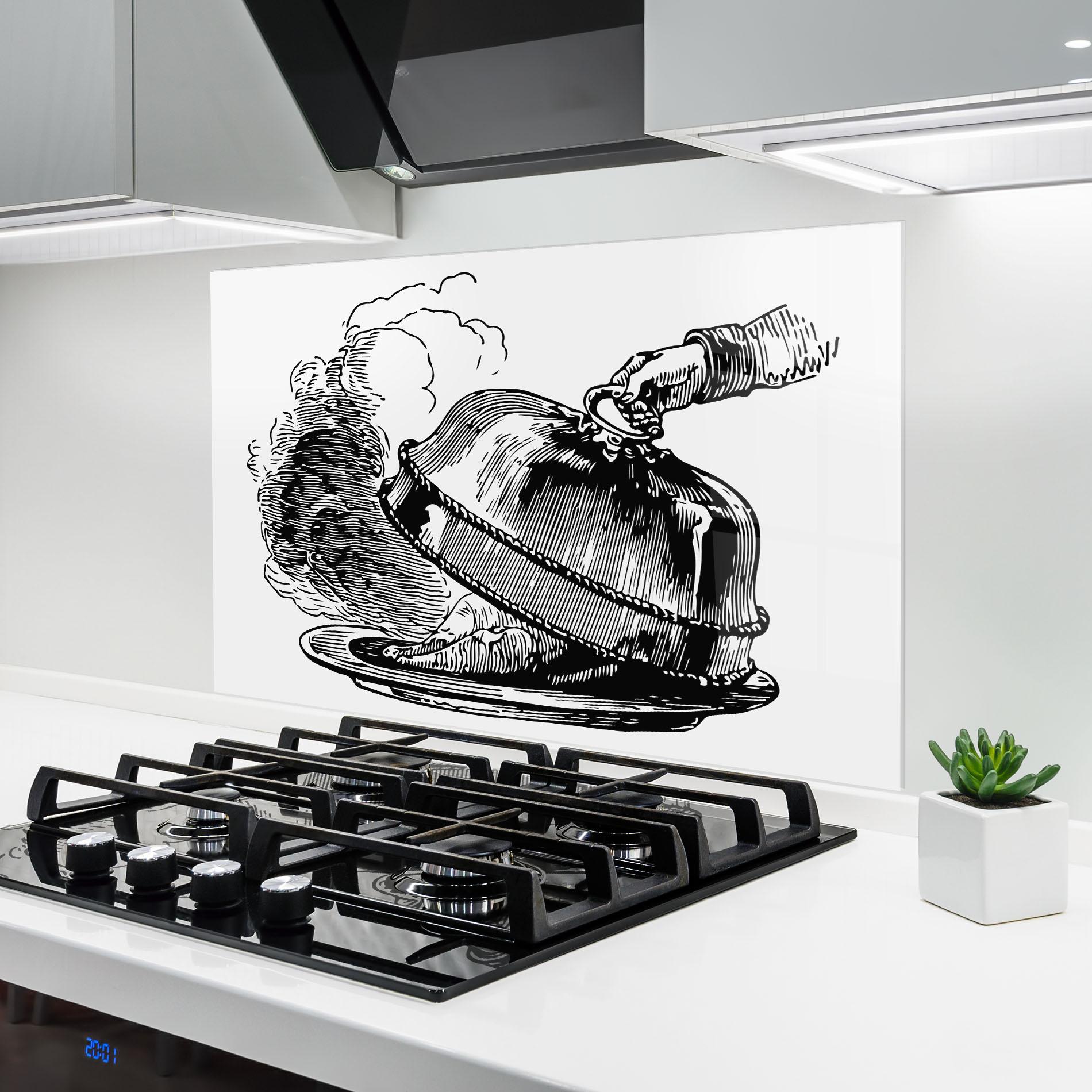 Küchenrückwand Glas Hot Food mockup 6