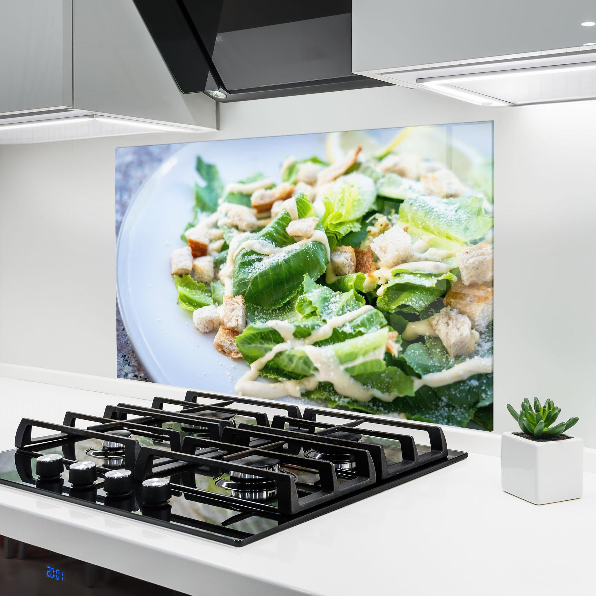 Küchenrückwand Glas Salad mockup 6