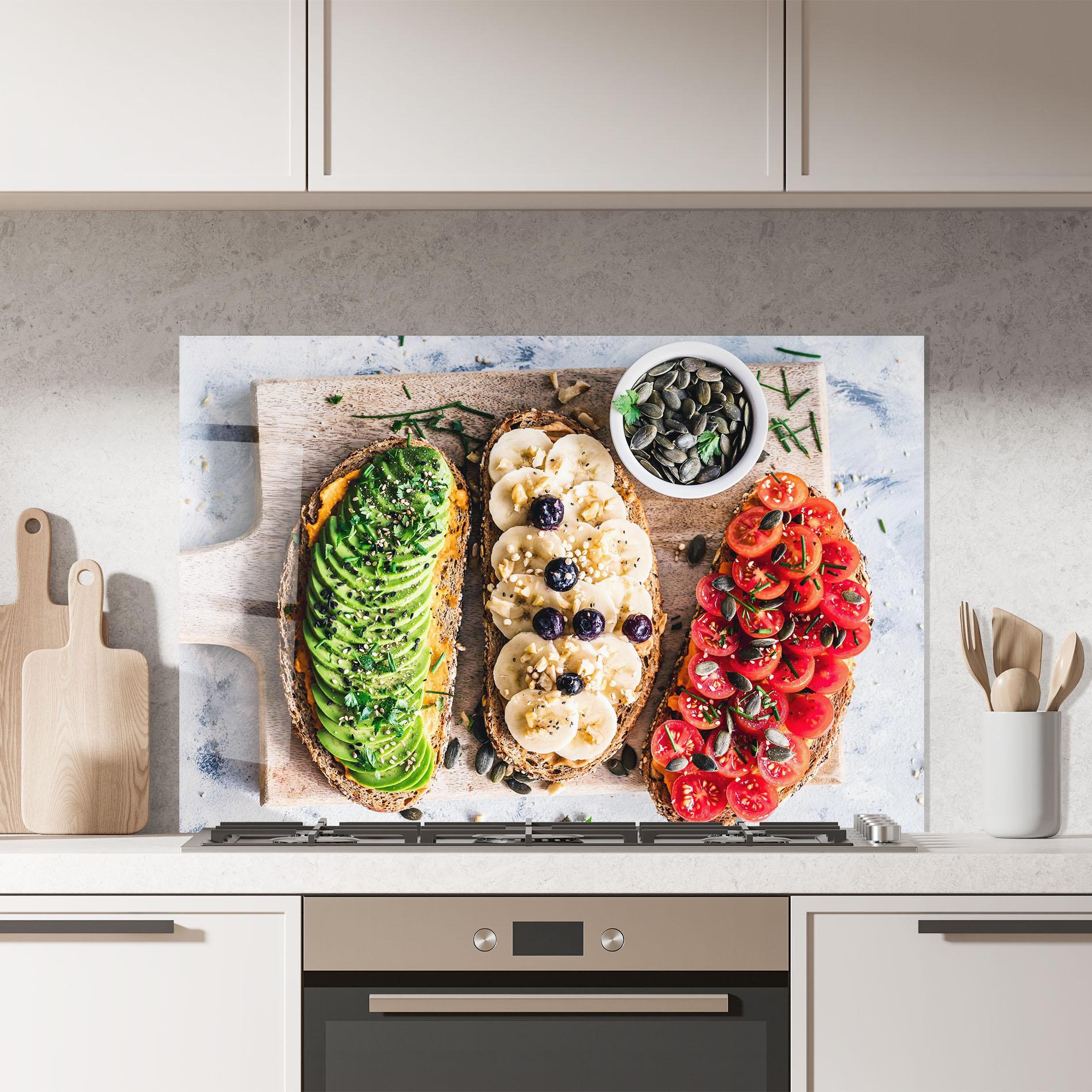 Küchenrückwand Glas Breakfast mockup 7