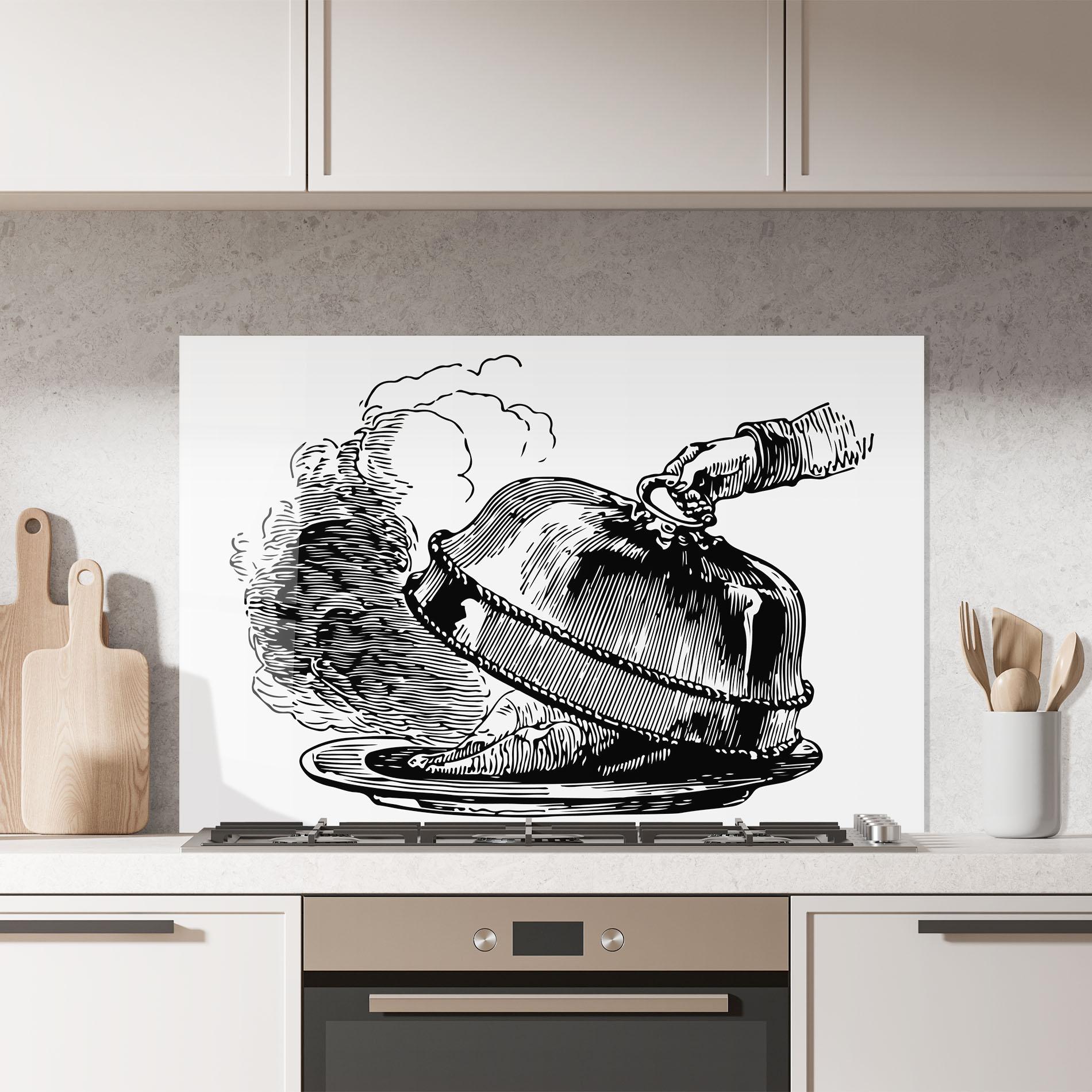 Küchenrückwand Glas Hot Food mockup 7
