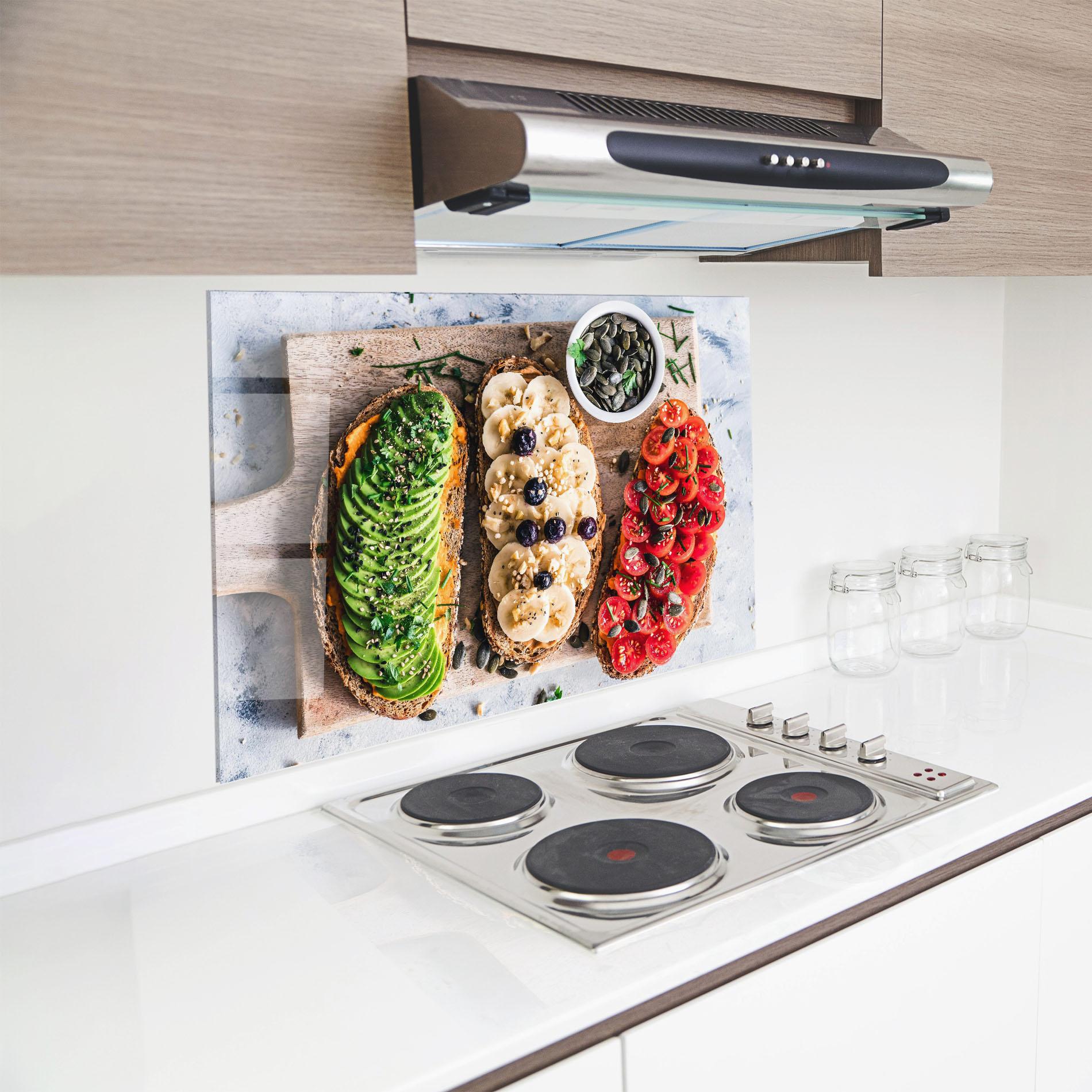 Küchenrückwand Glas Breakfast mockup 8