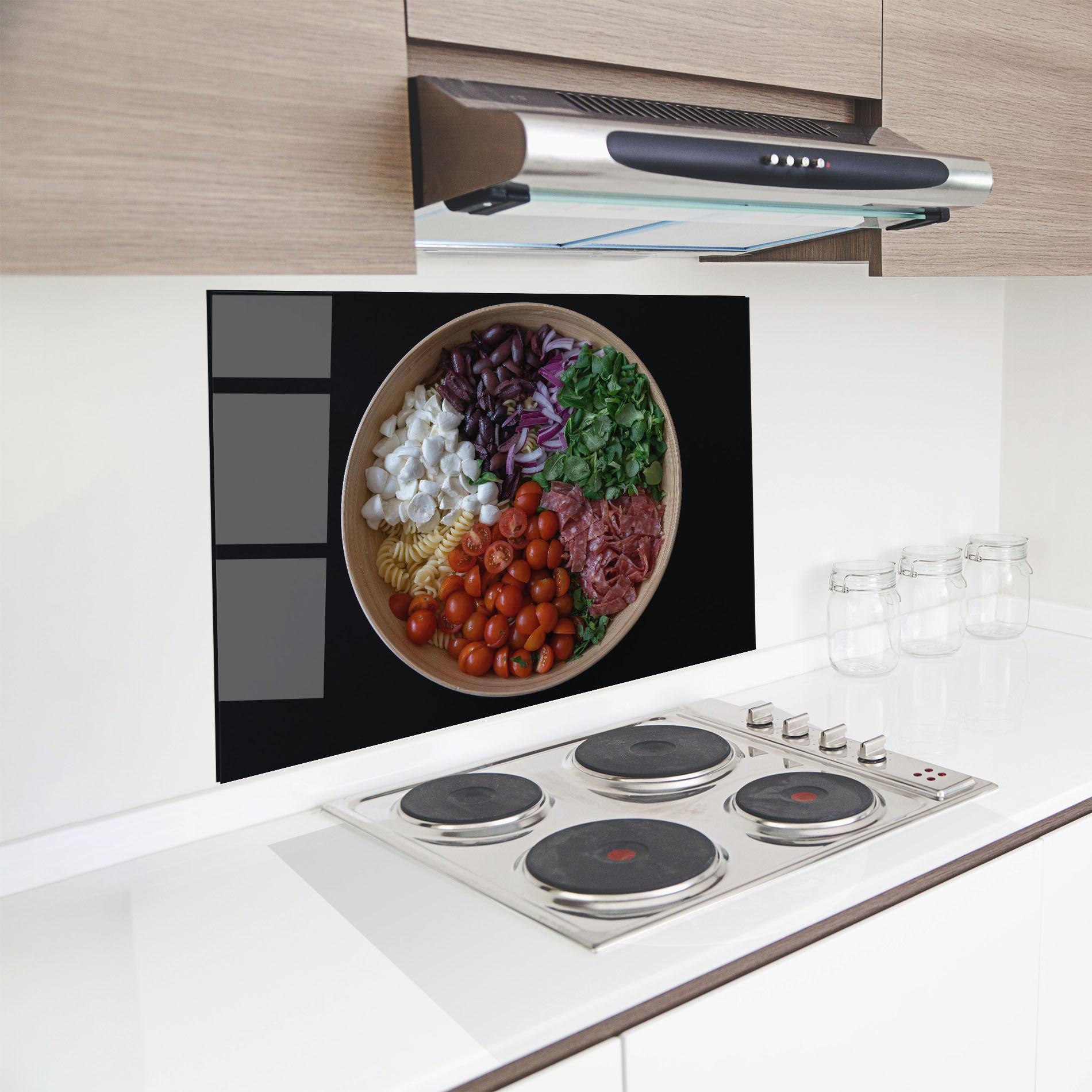 Küchenrückwand Glas Mozzarella Salad mockup 8