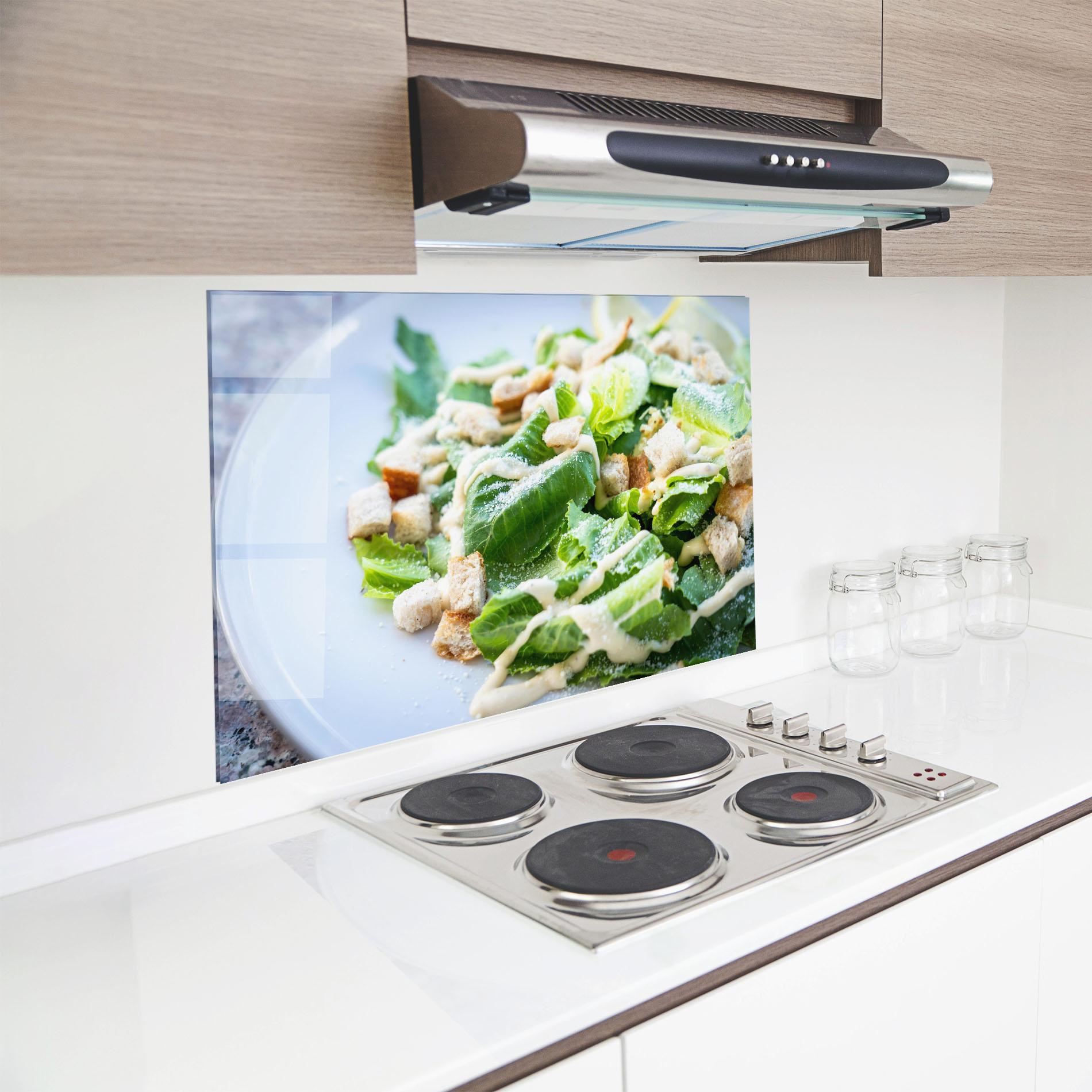 Küchenrückwand Glas Salad mockup 8