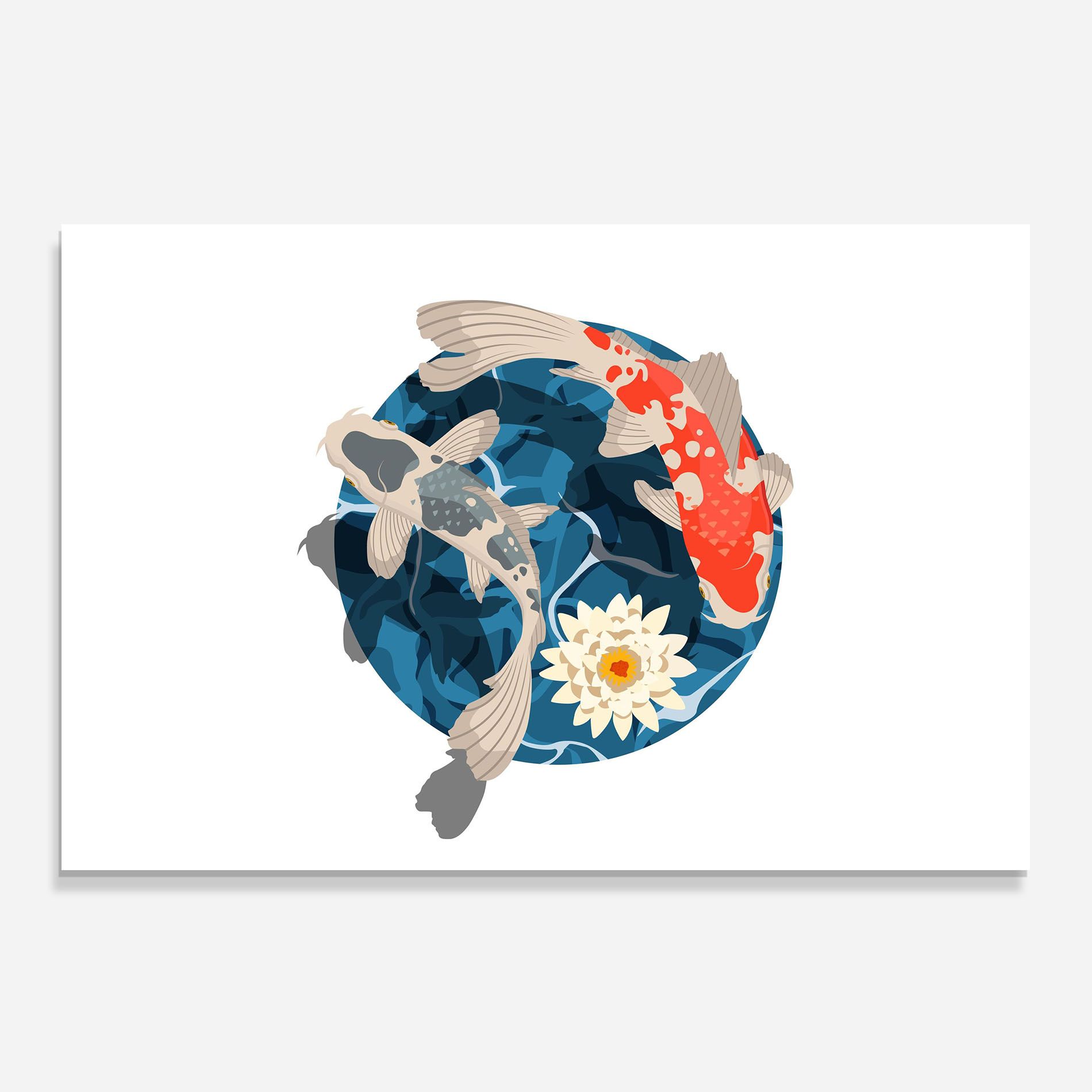 Grey Orange Koi mockup 0