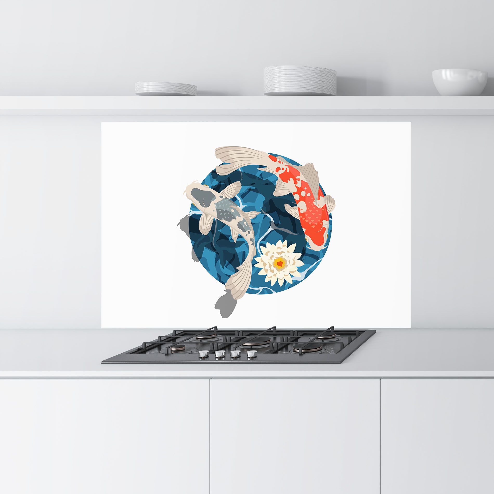 Grey Orange Koi mockup 9