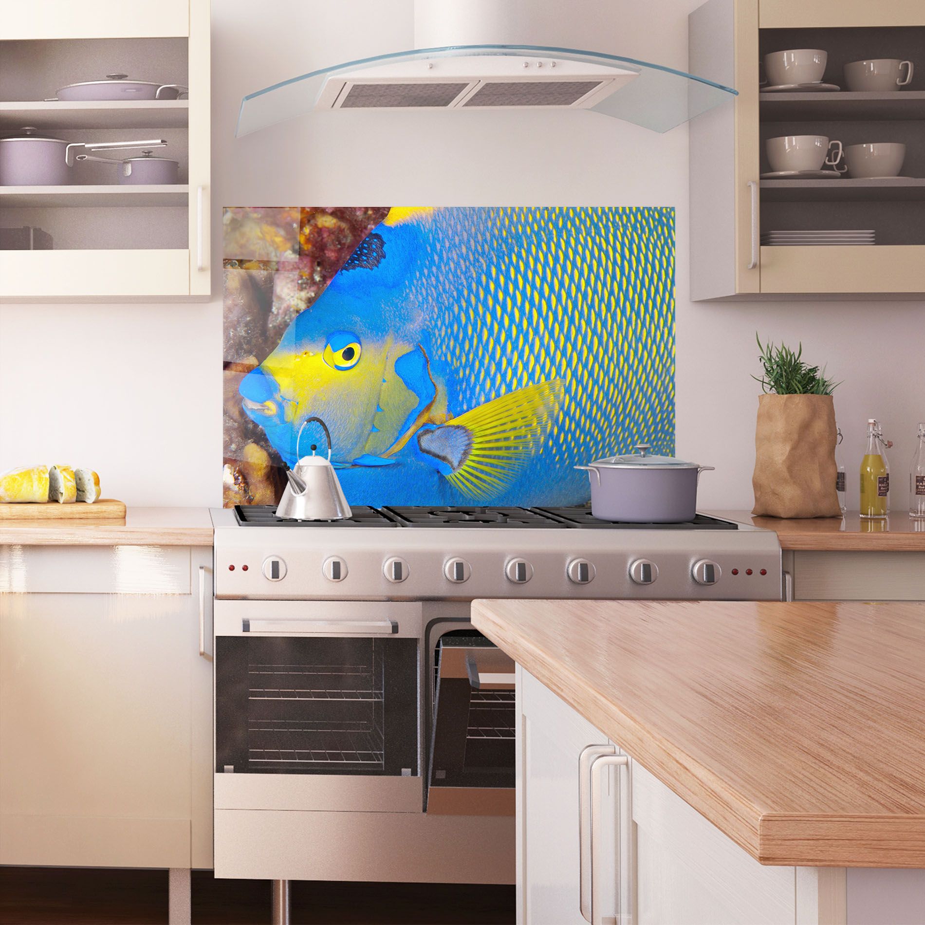 Blue Yellow Fish mockup 1