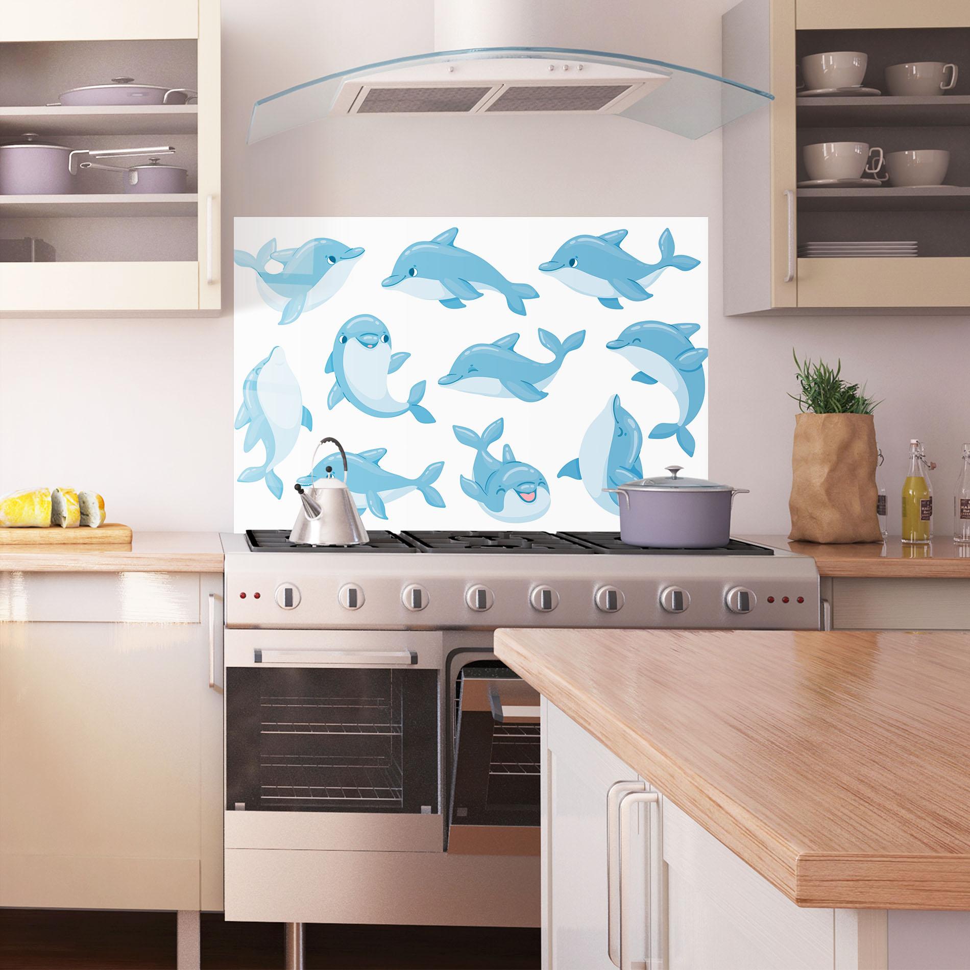 Küchenrückwand Glas Dolphin mockup 1