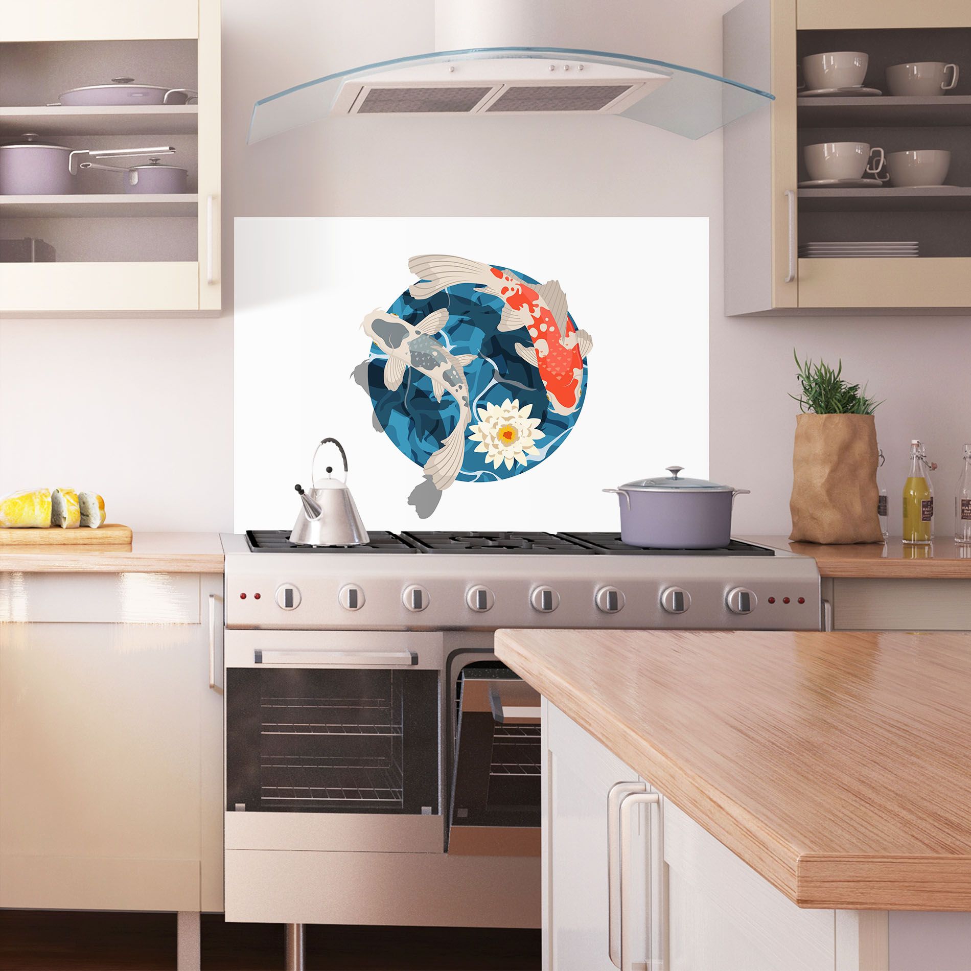 Grey Orange Koi mockup 1