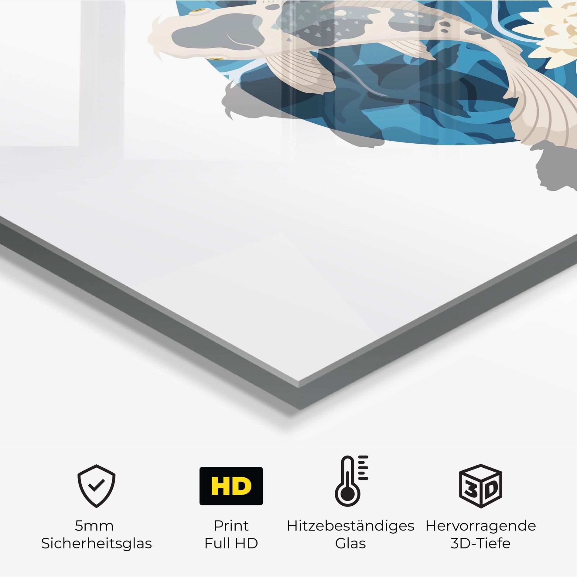 Grey Orange Koi mockup 2