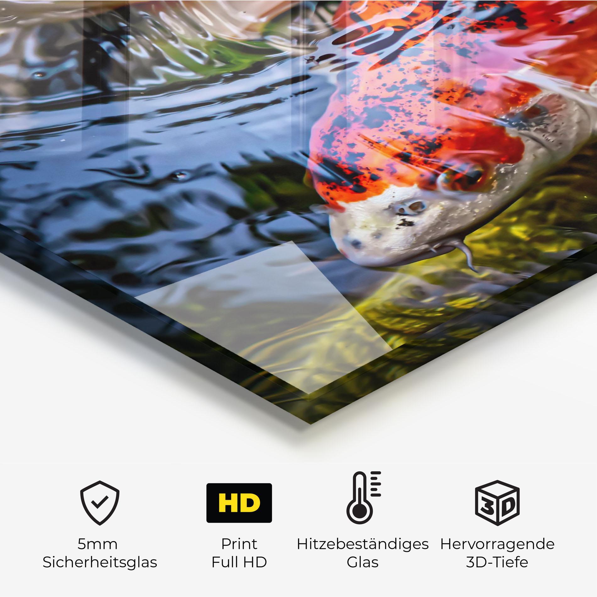 Küchenrückwand Glas Koi mockup 2