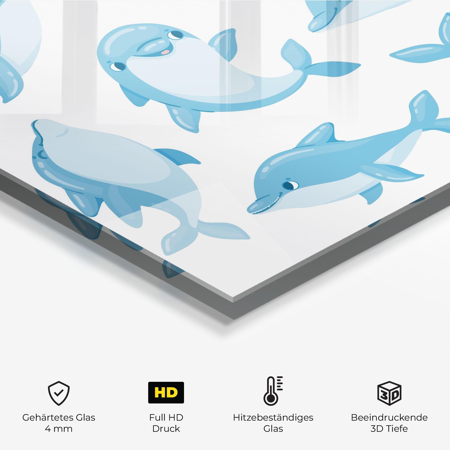 Küchenrückwand Glas Dolphin mockup 2