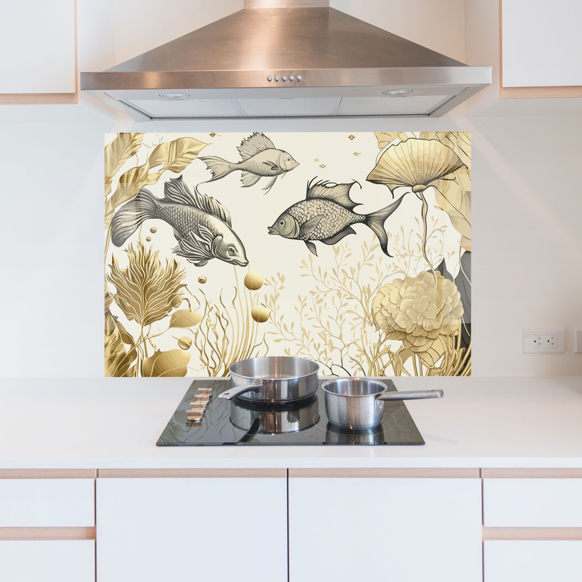 Grey Gold Fish mockup 5