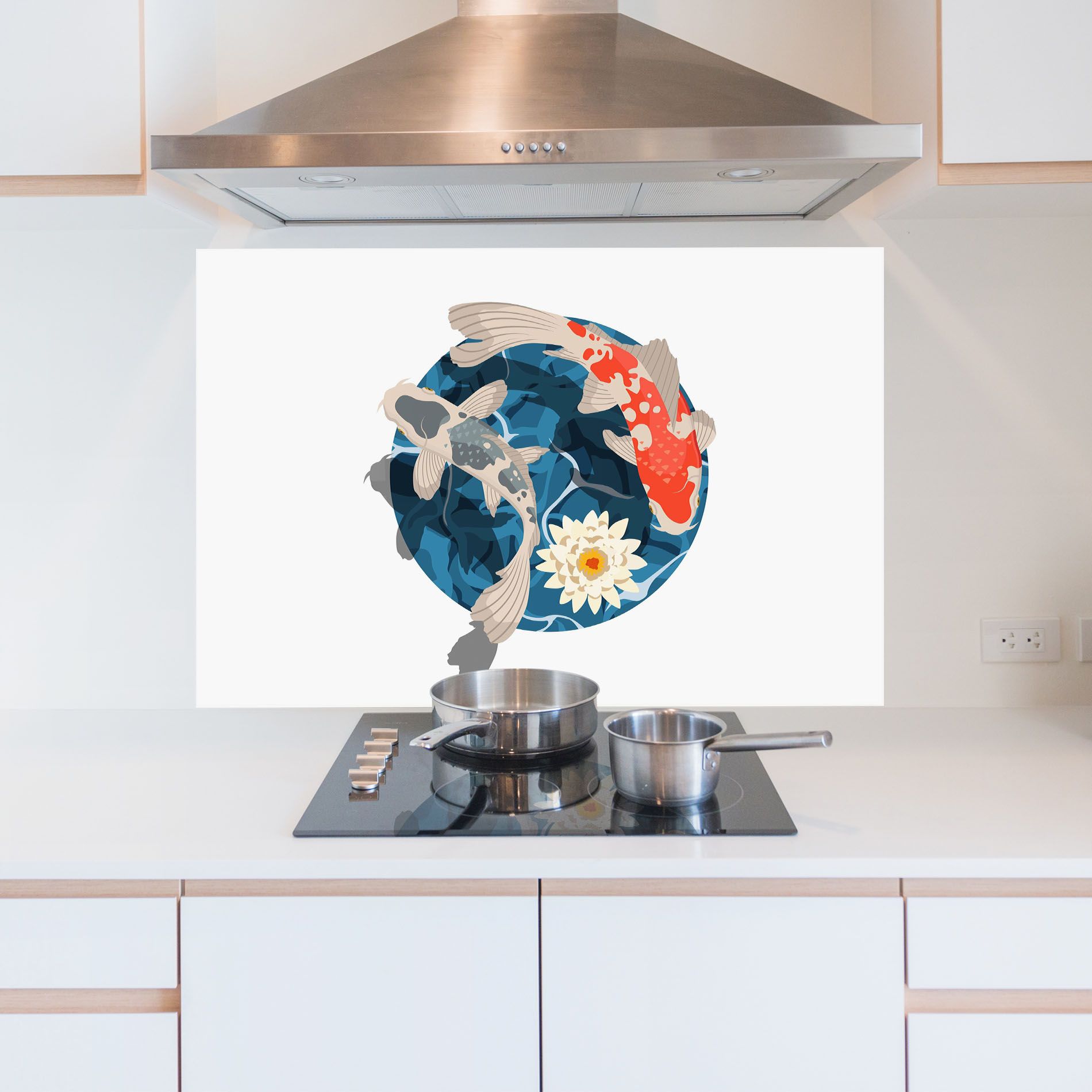 Grey Orange Koi mockup 5