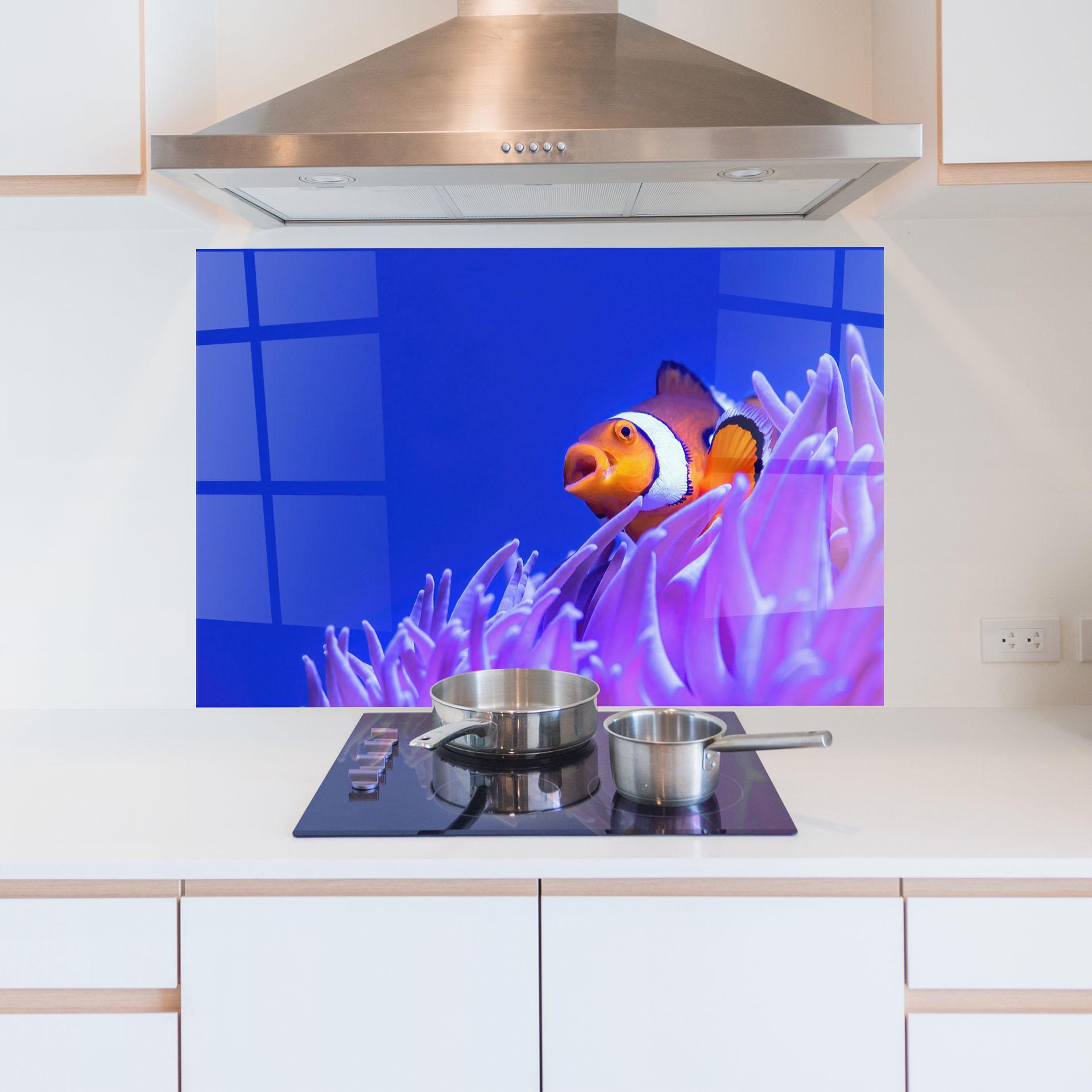Küchenrückwand Glas Hungry Nemo mockup 5