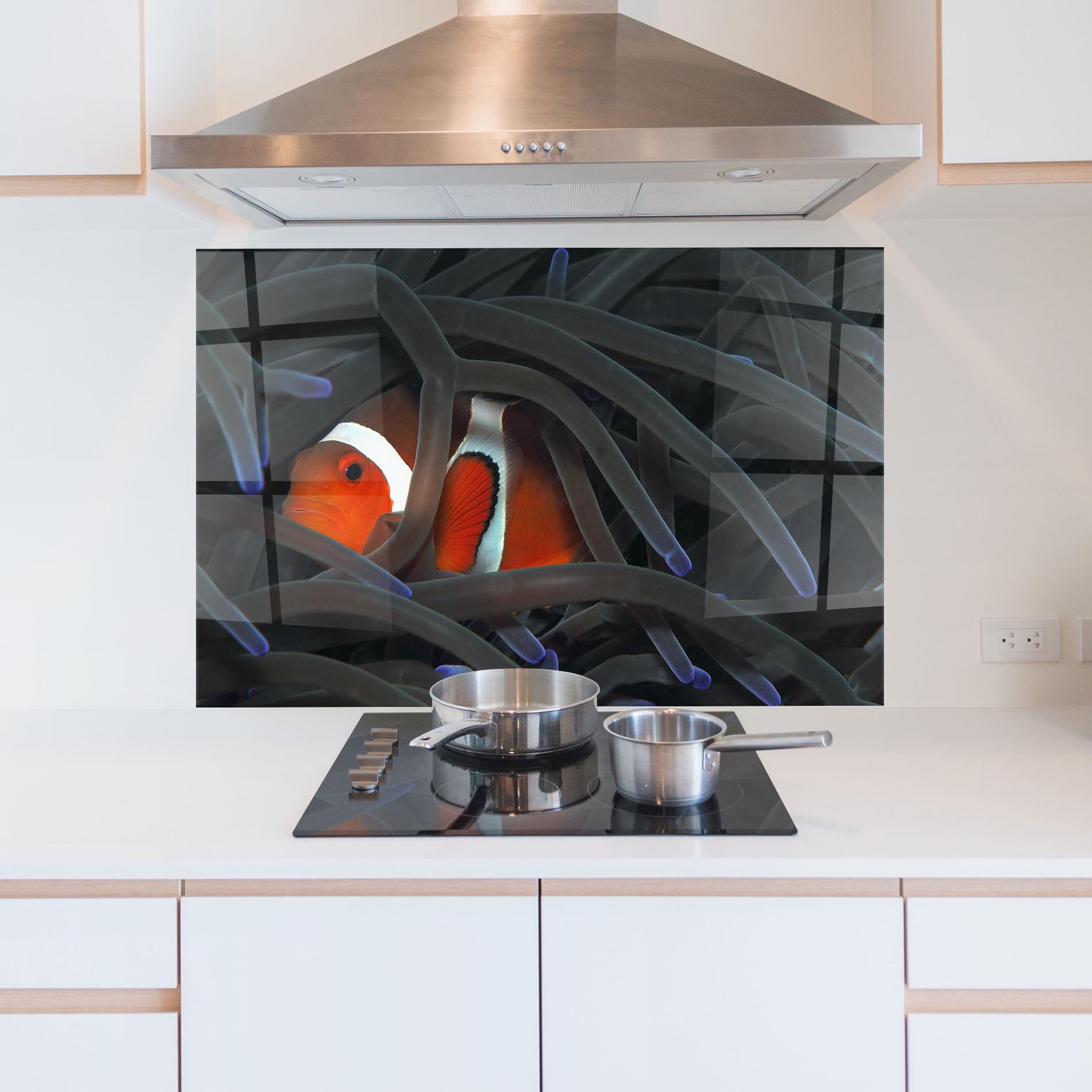 Küchenrückwand Glas Nemo Hiding mockup 5