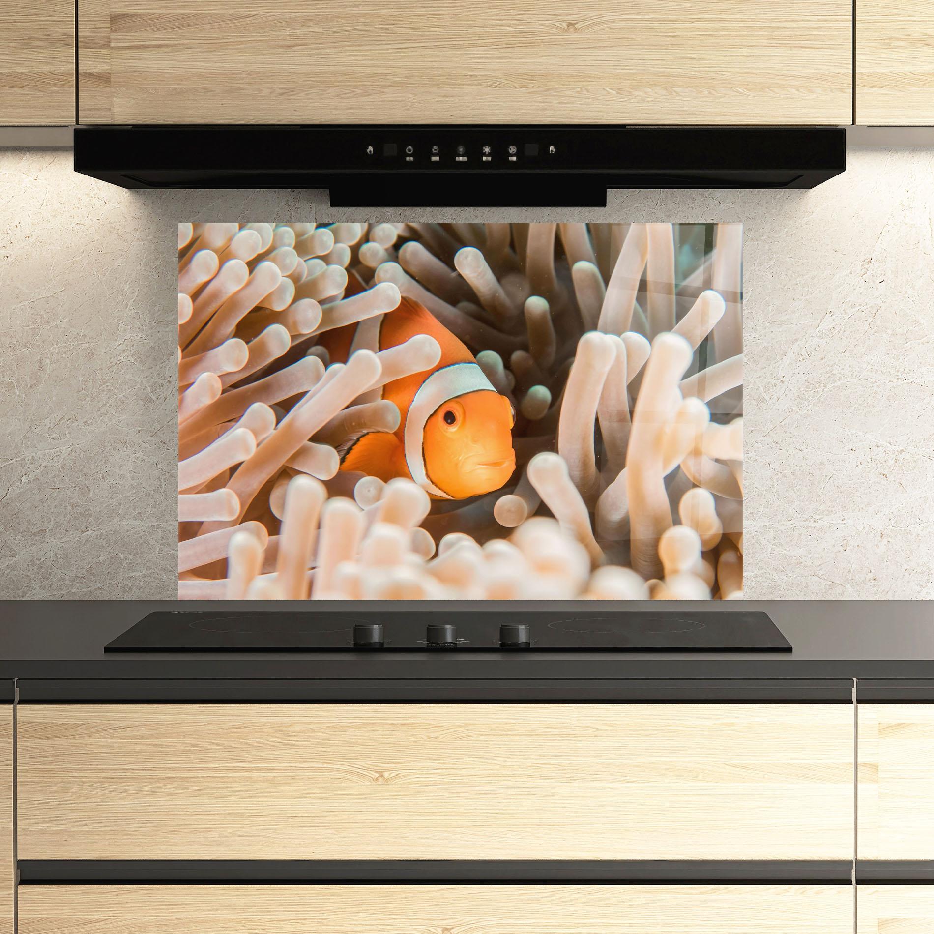 Küchenrückwand Glas Cute Nemo mockup 3