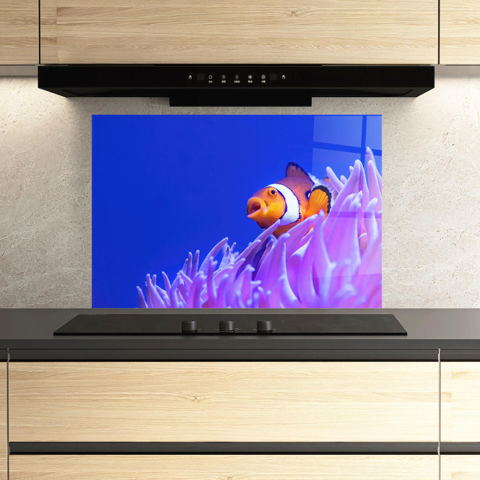 Küchenrückwand Glas Hungry Nemo mockup 3