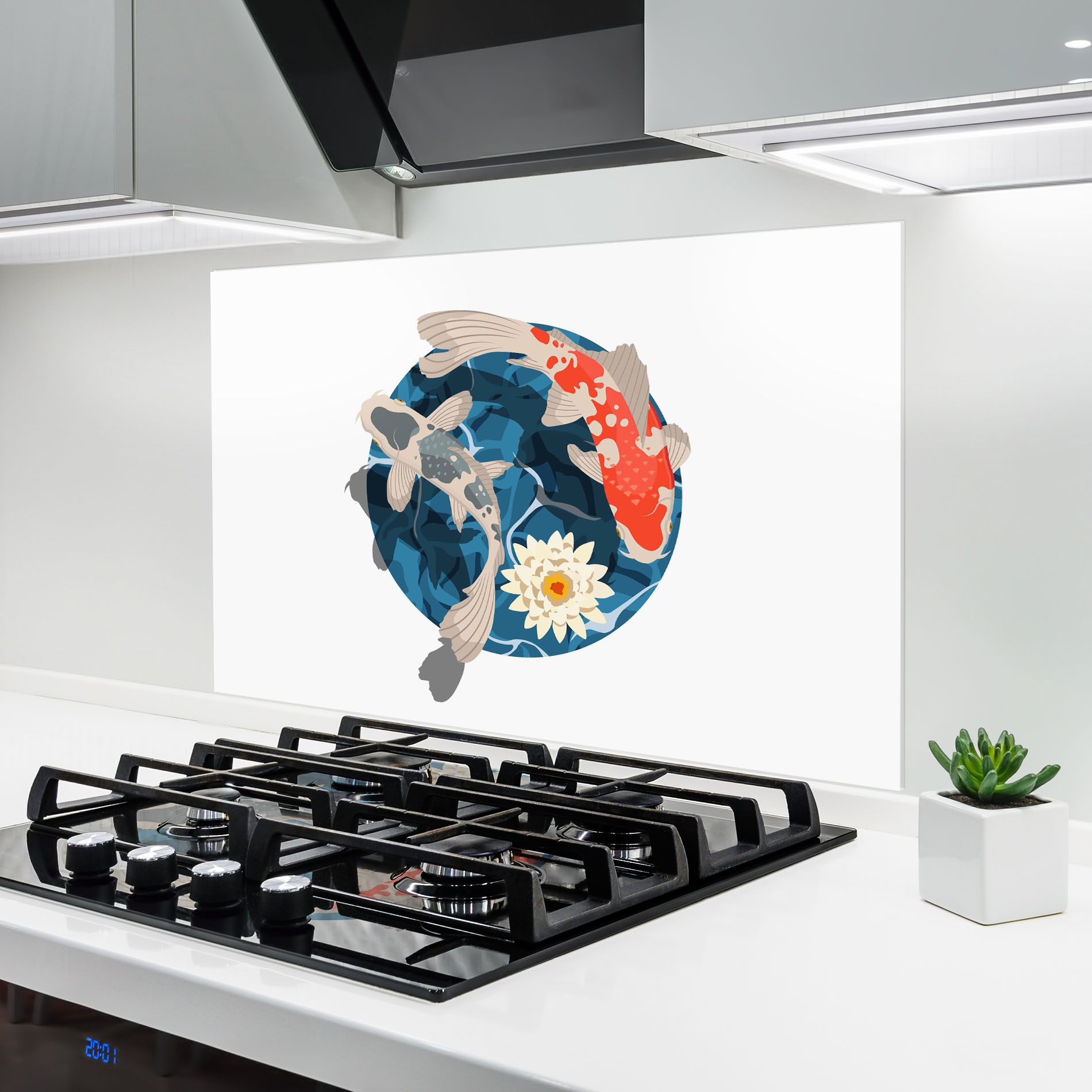 Grey Orange Koi mockup 6