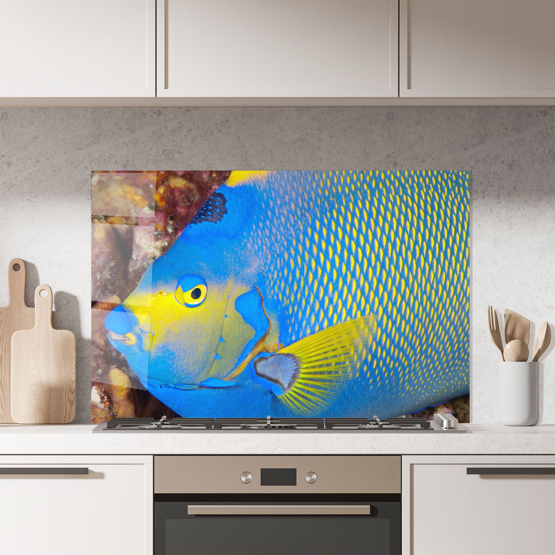 Blue Yellow Fish mockup 7