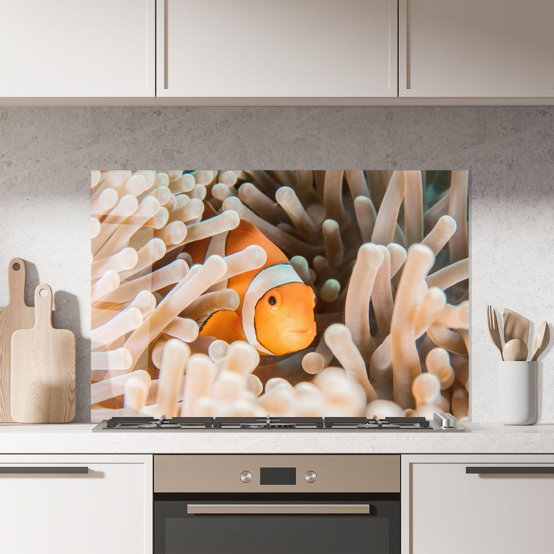 Küchenrückwand Glas Cute Nemo mockup 7