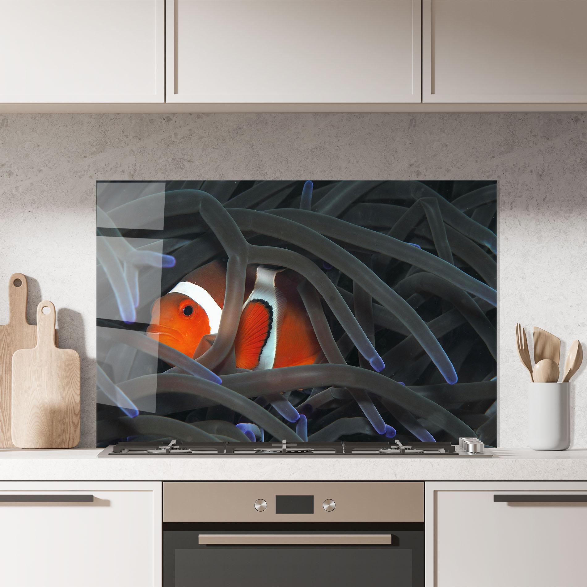 Küchenrückwand Glas Nemo Hiding mockup 7