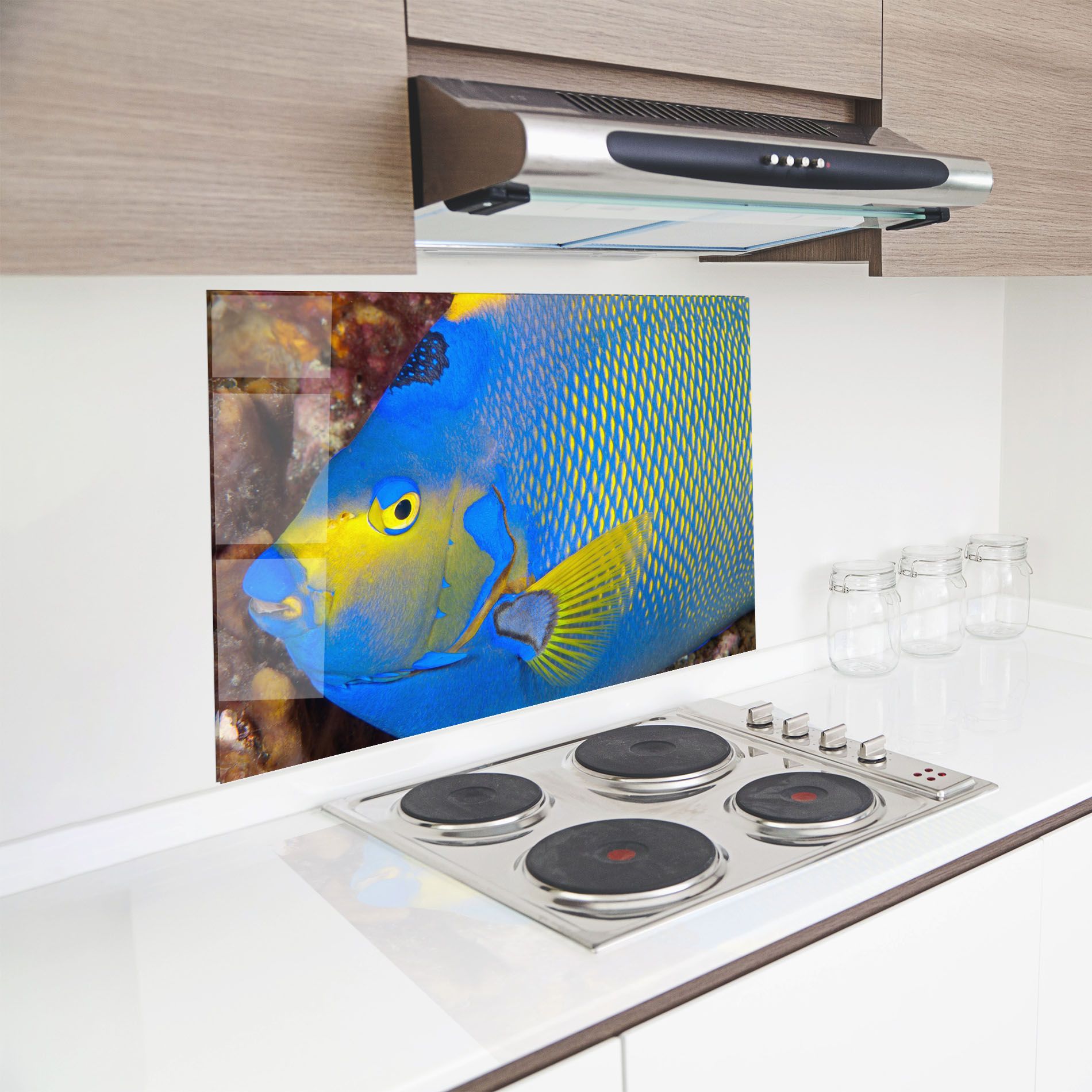 Blue Yellow Fish mockup 8