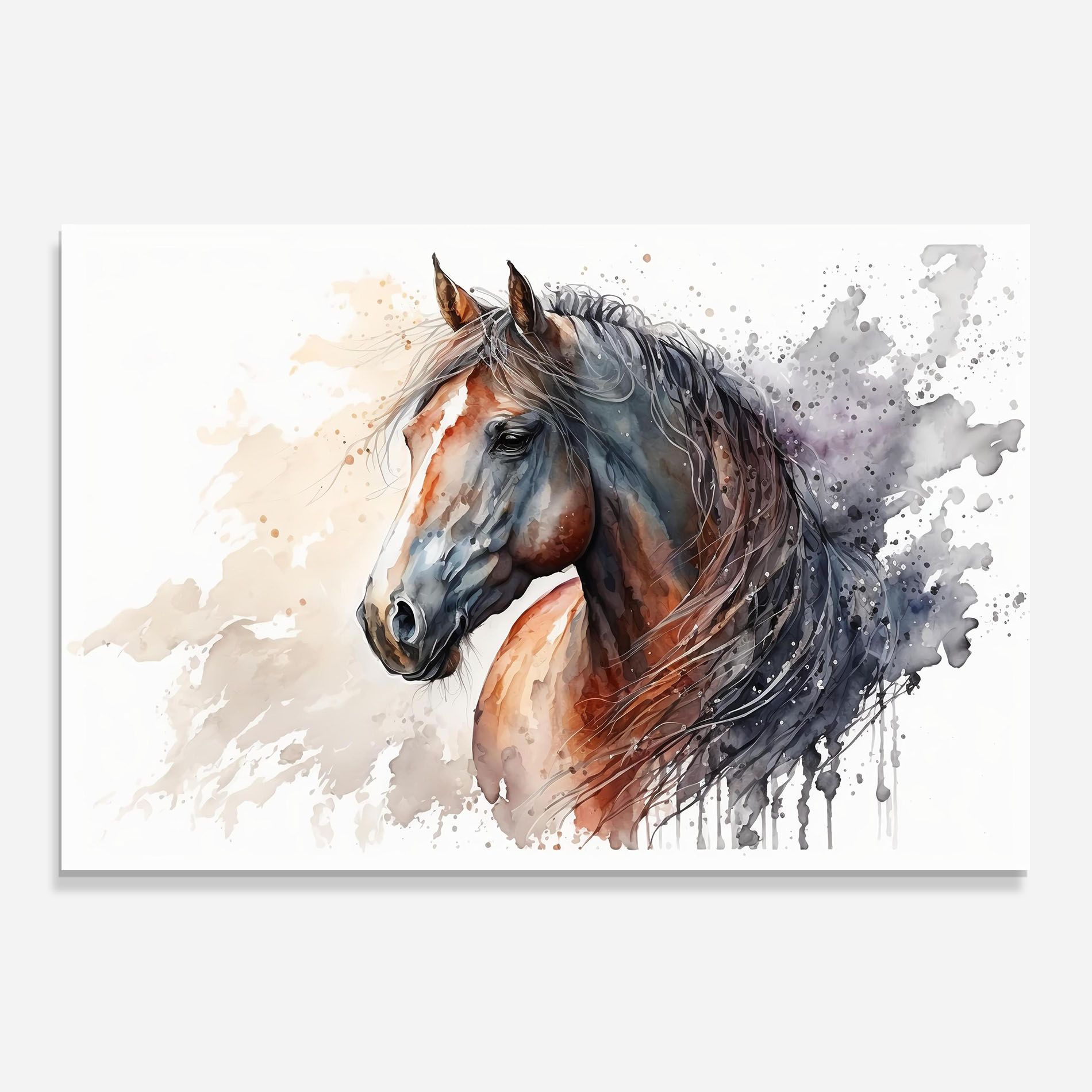 Black Brown Horse Painting mockup 0