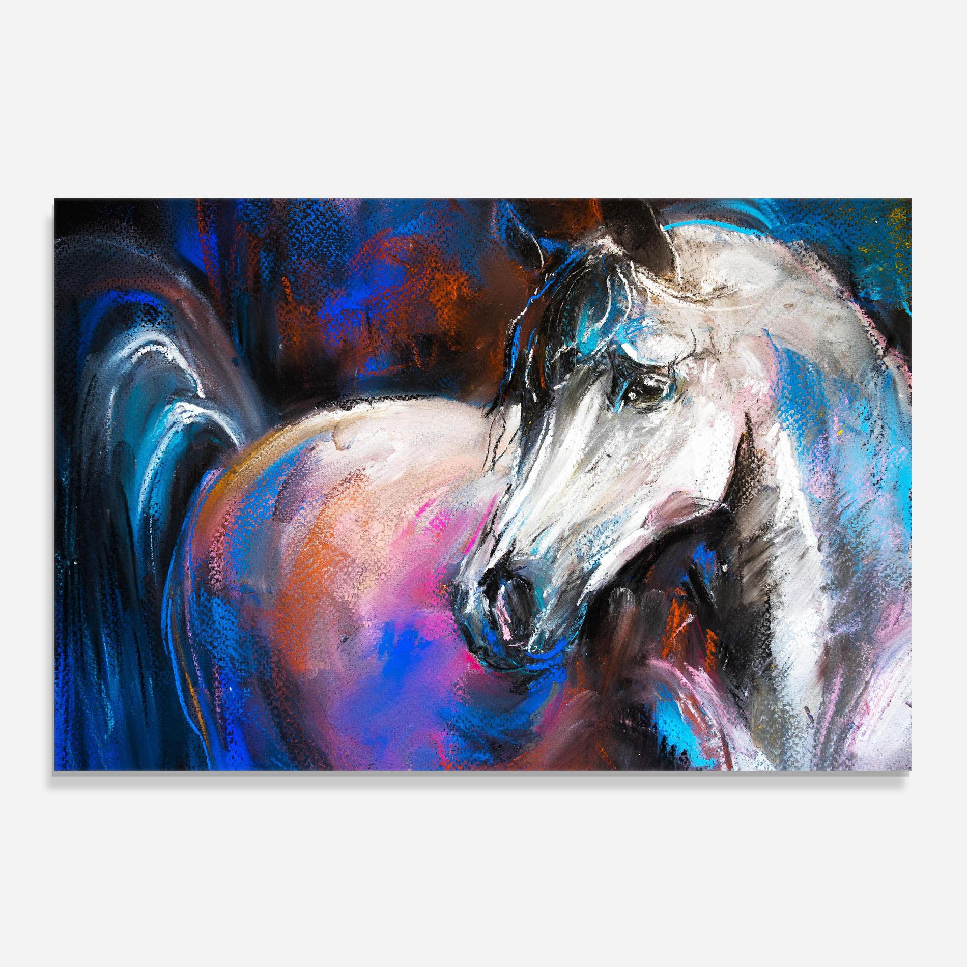 Küchenrückwand Glas Shades Of Horse mockup 0