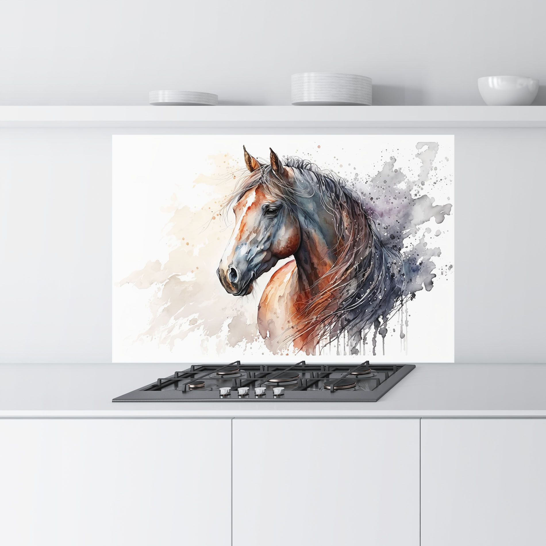 Black Brown Horse Painting mockup 9