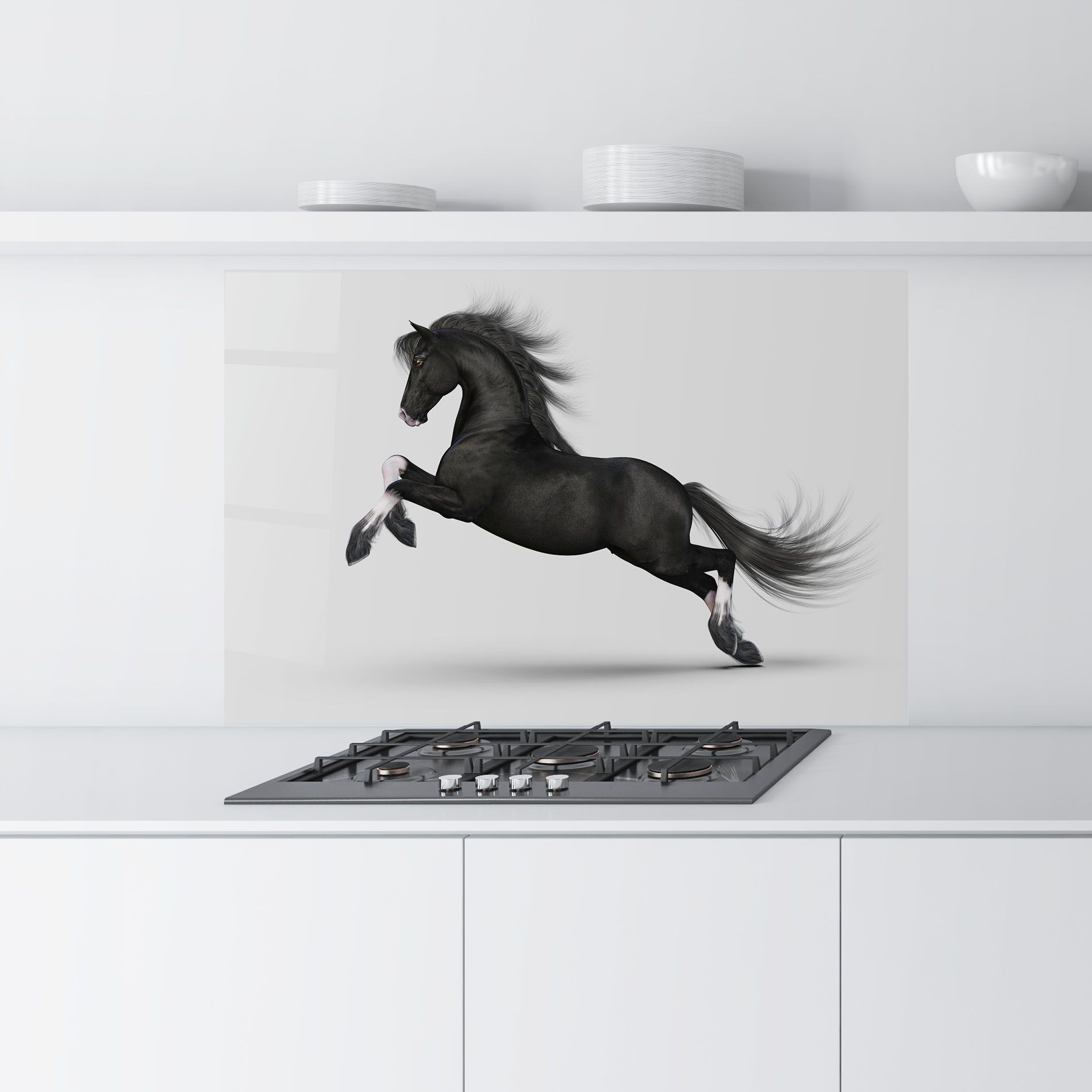 Black Horse Galloping mockup 9