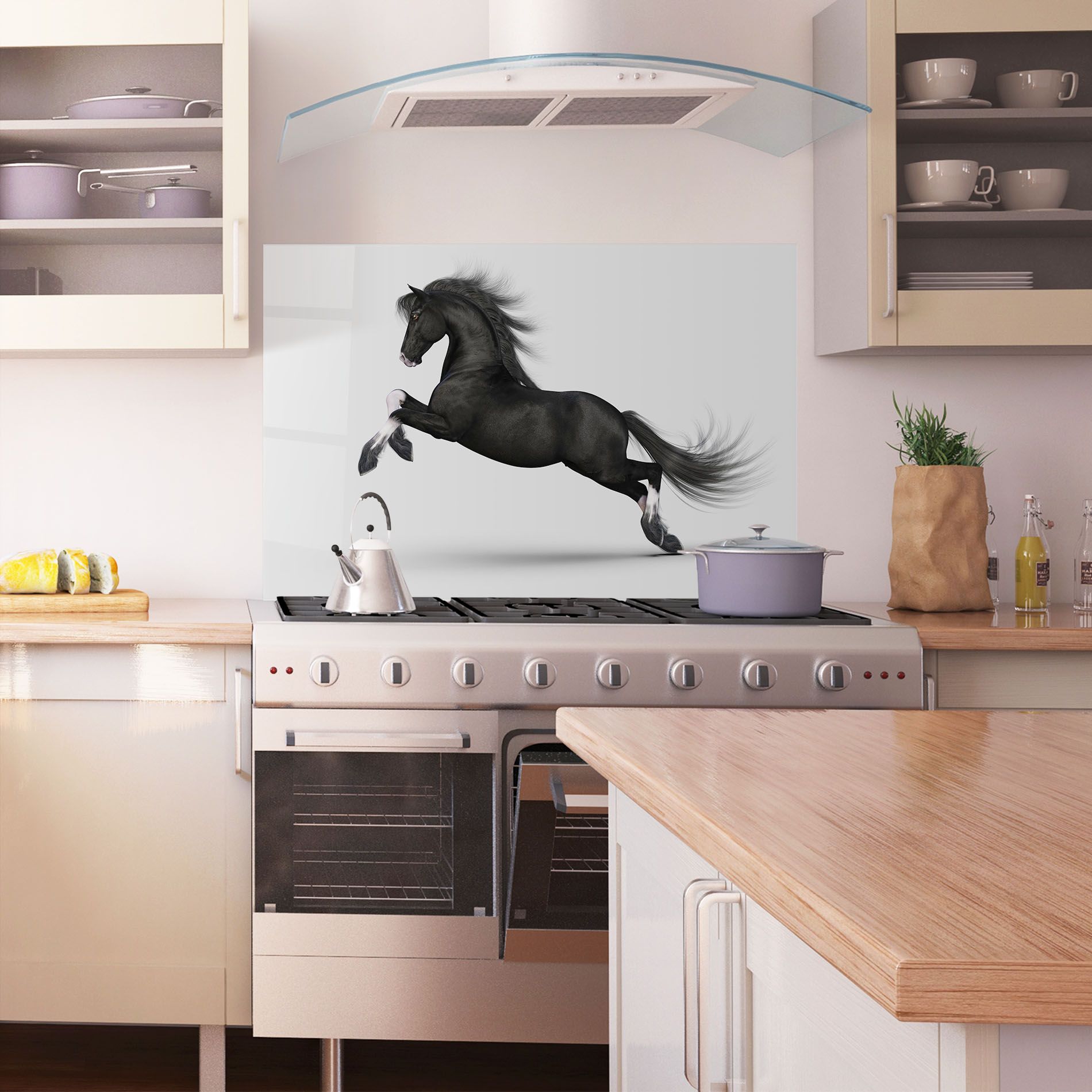 Black Horse Galloping mockup 1