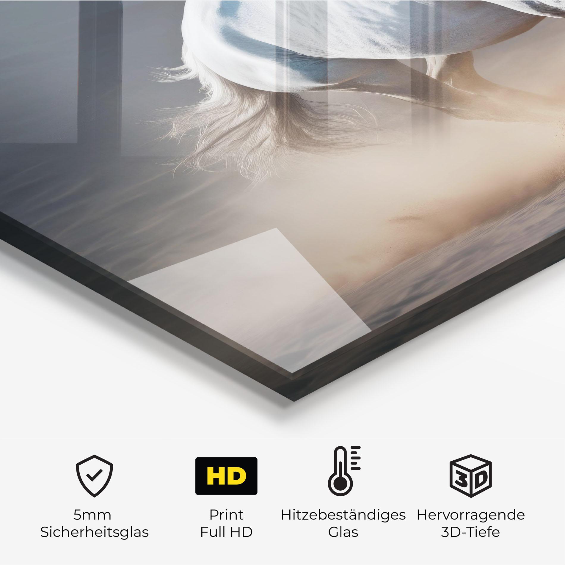 Küchenrückwand Glas Desert Horse mockup 2